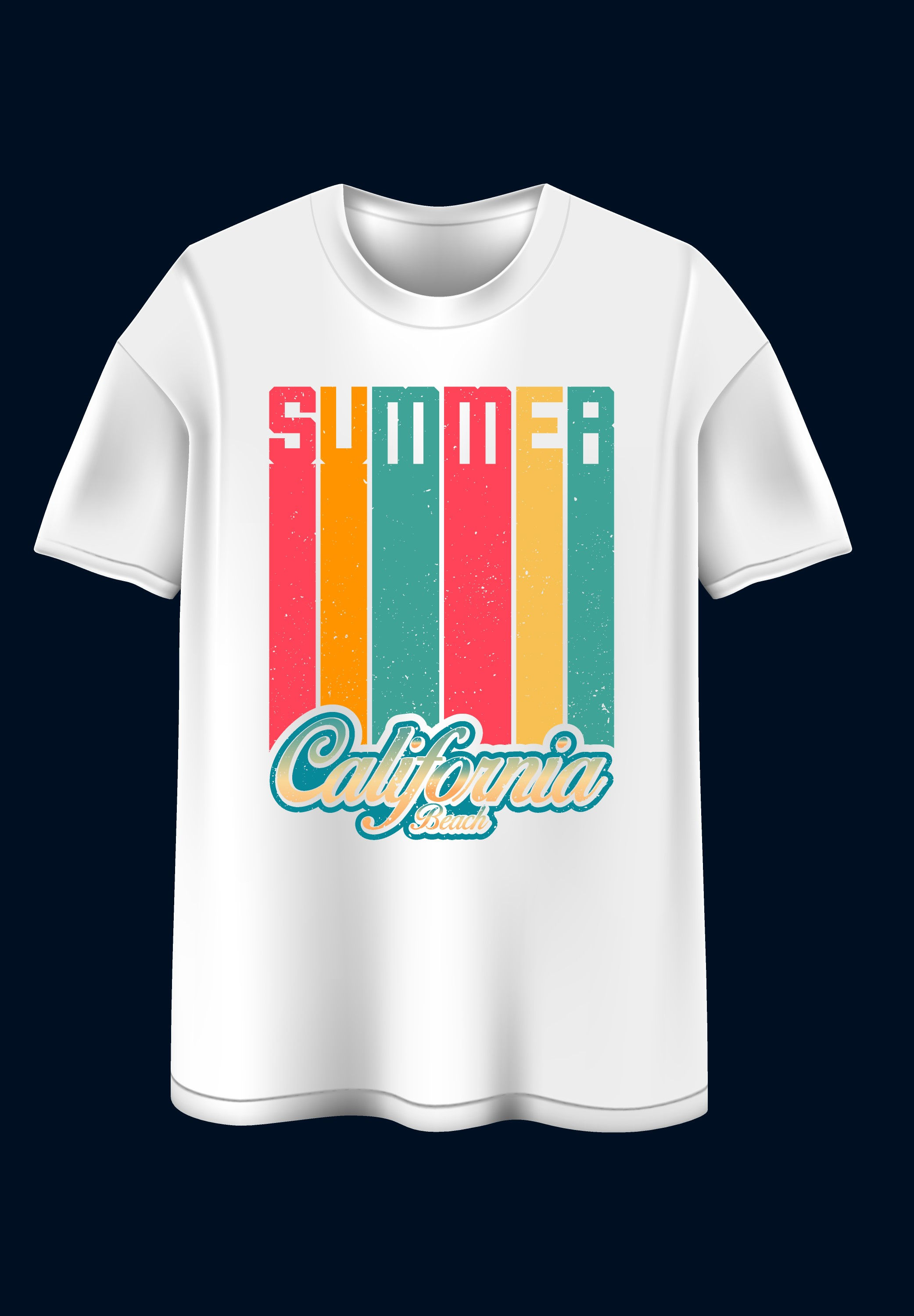 Summer california beach typography printed t shirts