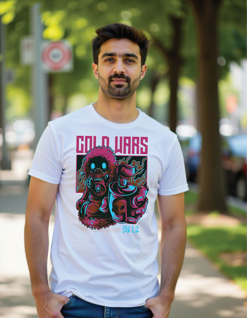Thumbnail: Neon Flux Regular Streetwear Shirt with Electric Flow Print Art