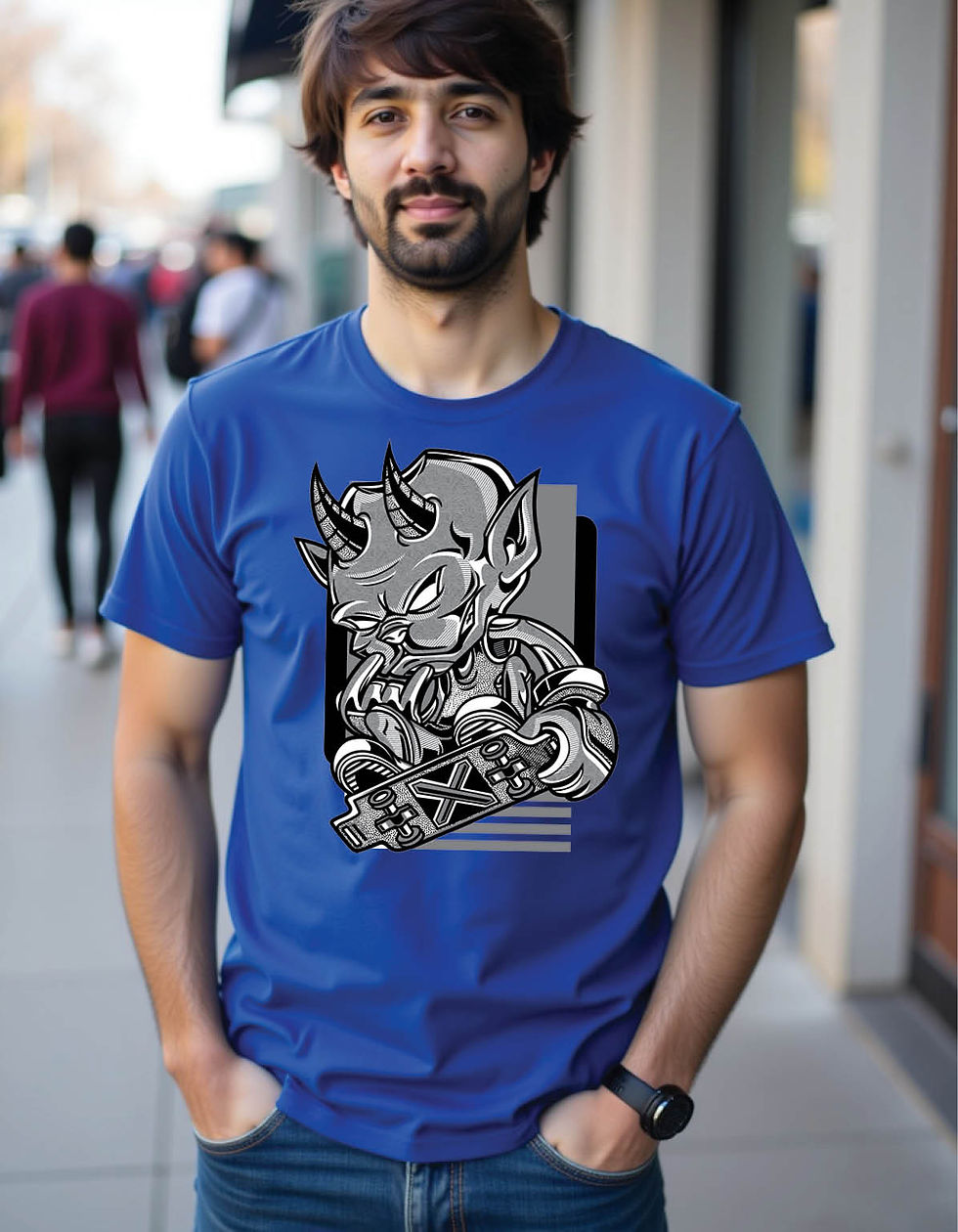 Thumbnail: Neon Pulse Regular Streetwear Shirt with Electric Beat Artwork