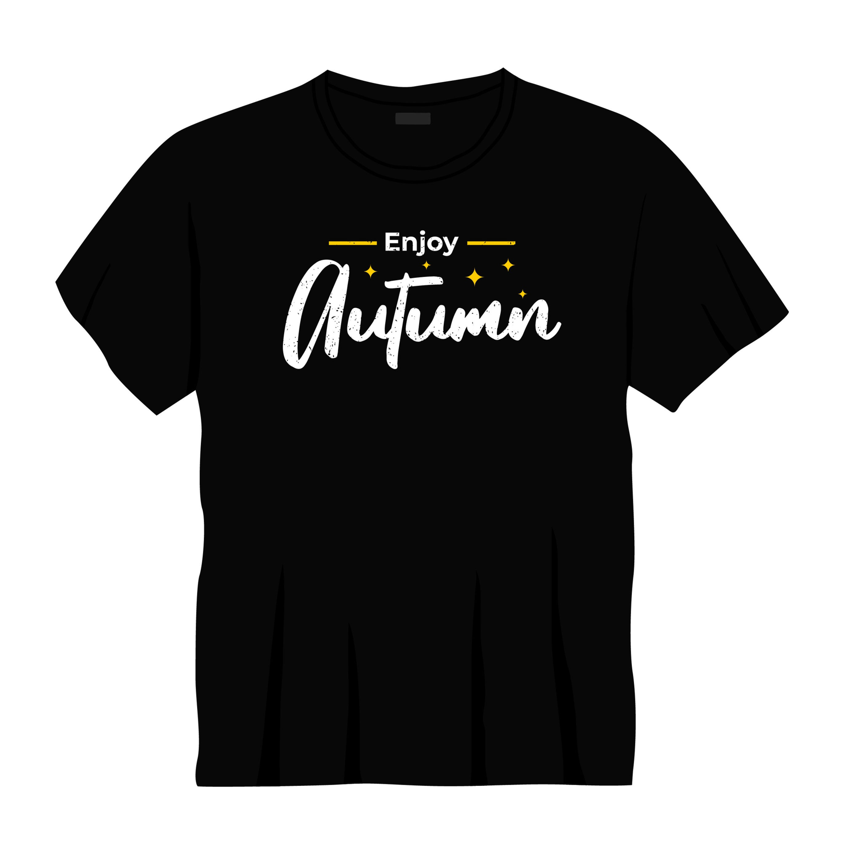 enjoy autumn typography printed t shirts