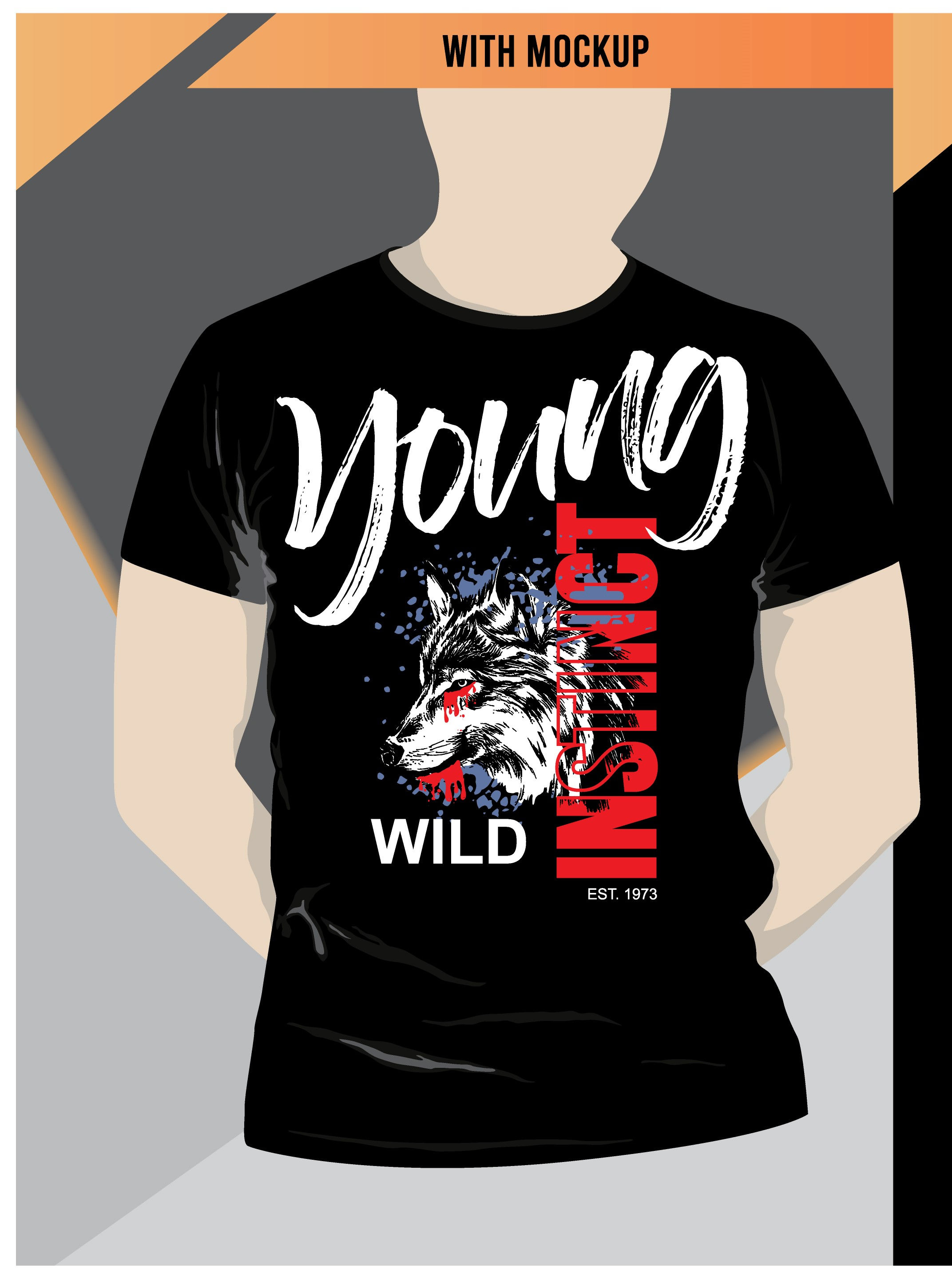 young stinct wild typography printed t shirts