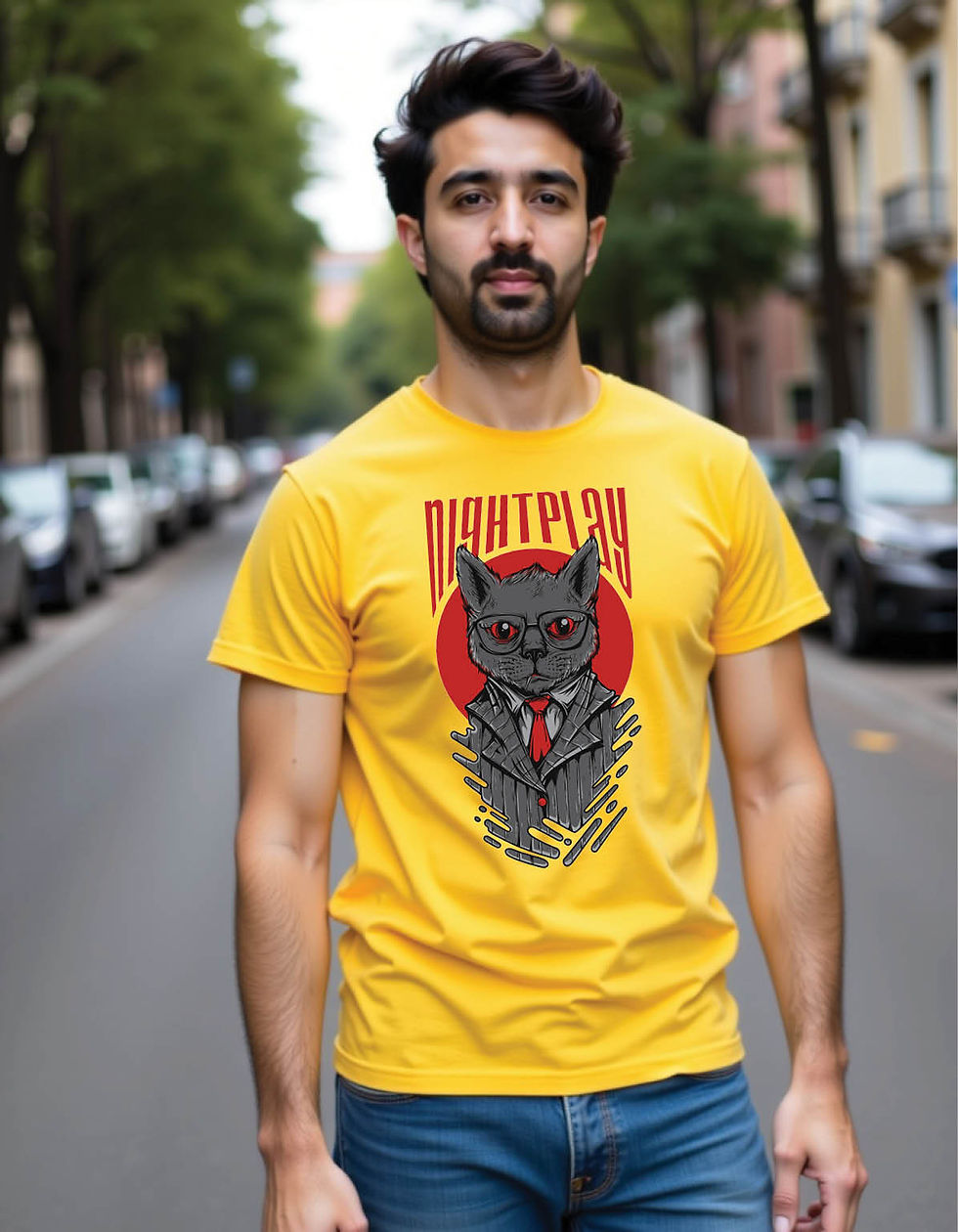 Thumbnail: Haze Rift Standard Fit Tee with Smoky Crack Graphic Design Ink