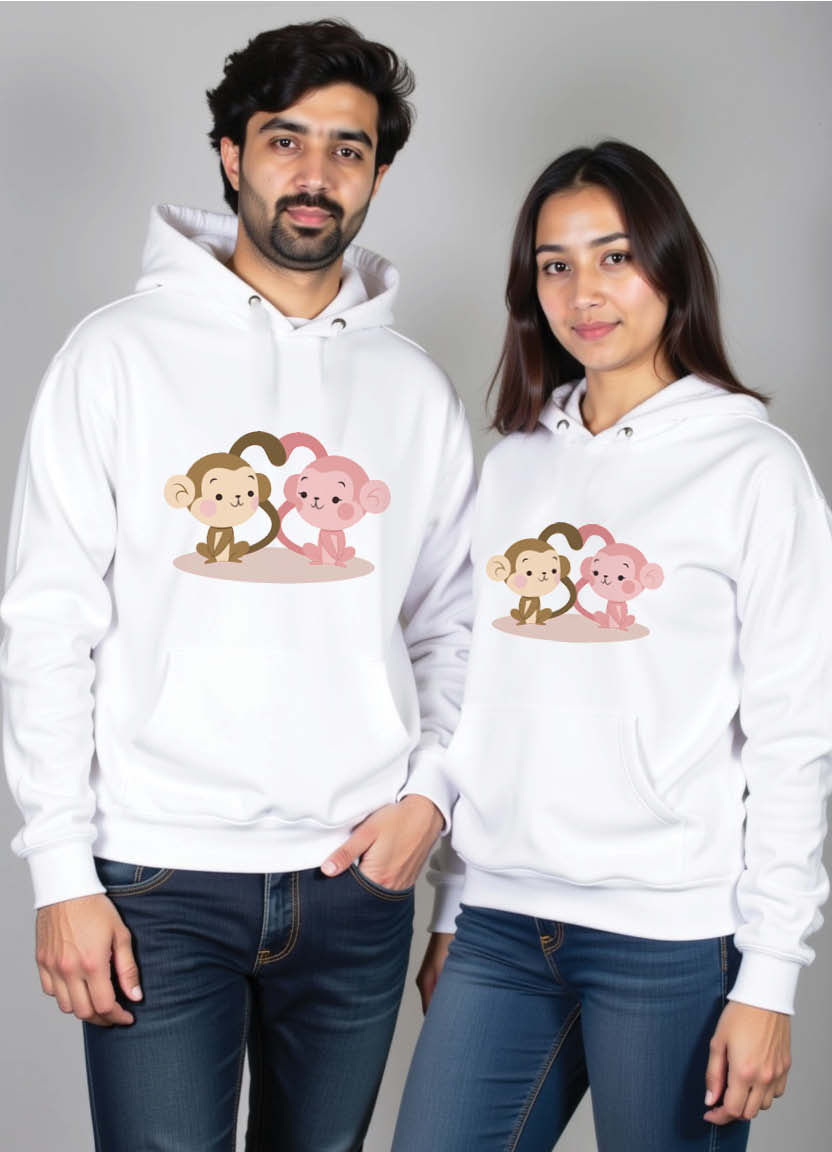 Thumbnail: Matching Couple Hoodies for Lovebirds from Mysuru – Royal Romance in Every Stitch