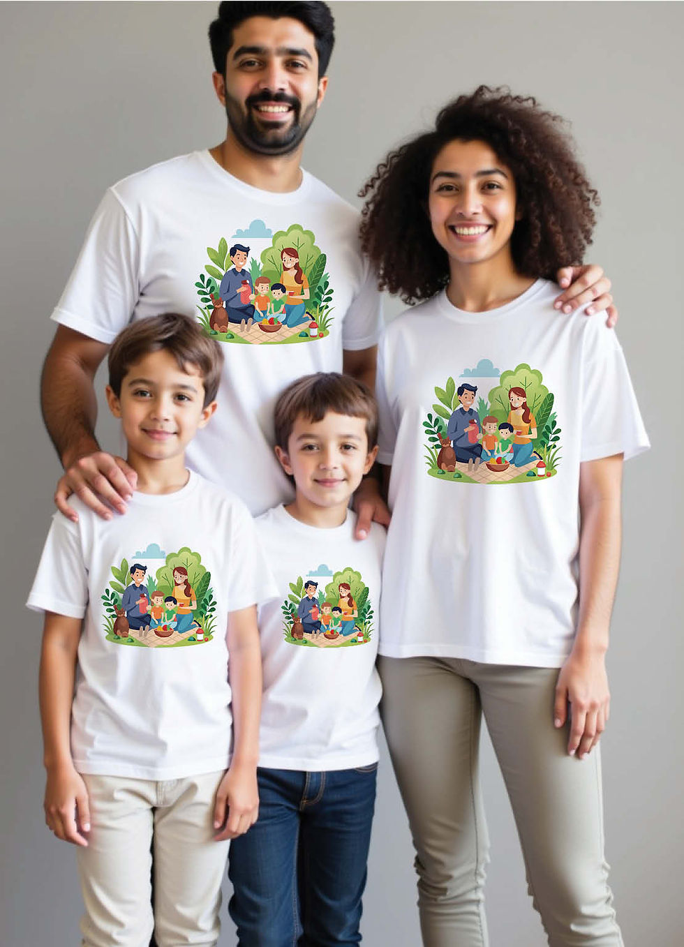 Jaipur Pushkar Family Matching T-Shirts – Spiritual & Peaceful Prints