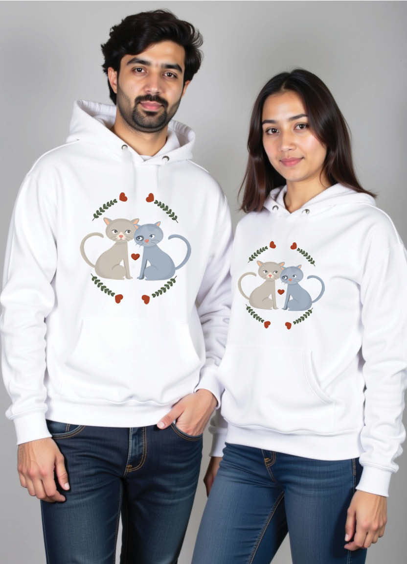 I’m Much More Me When I’m With You” Printed Couple Hoodie Set for Honest Love