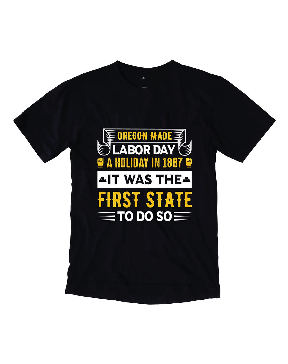 labor day a holiday in 1987 it was the first time to typography printed t shirts