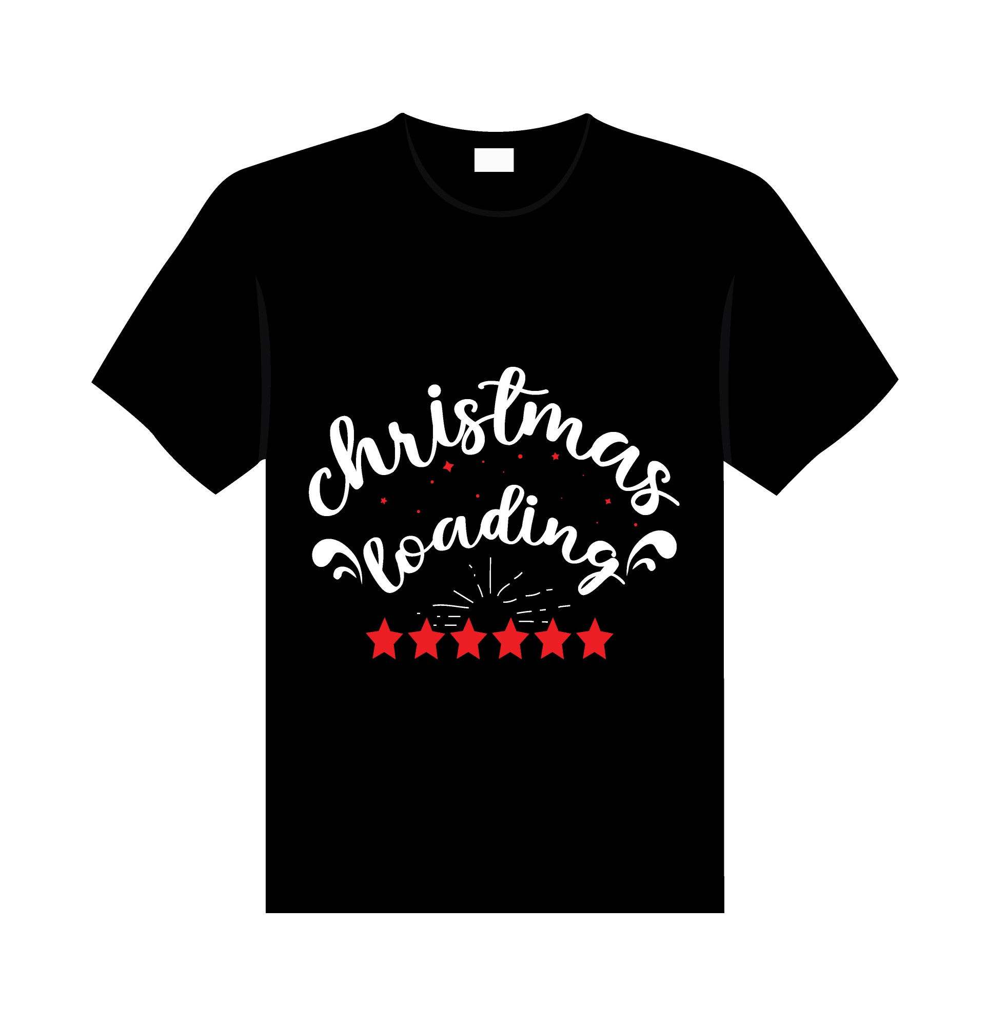 christmas loading graphic printed t shirts
