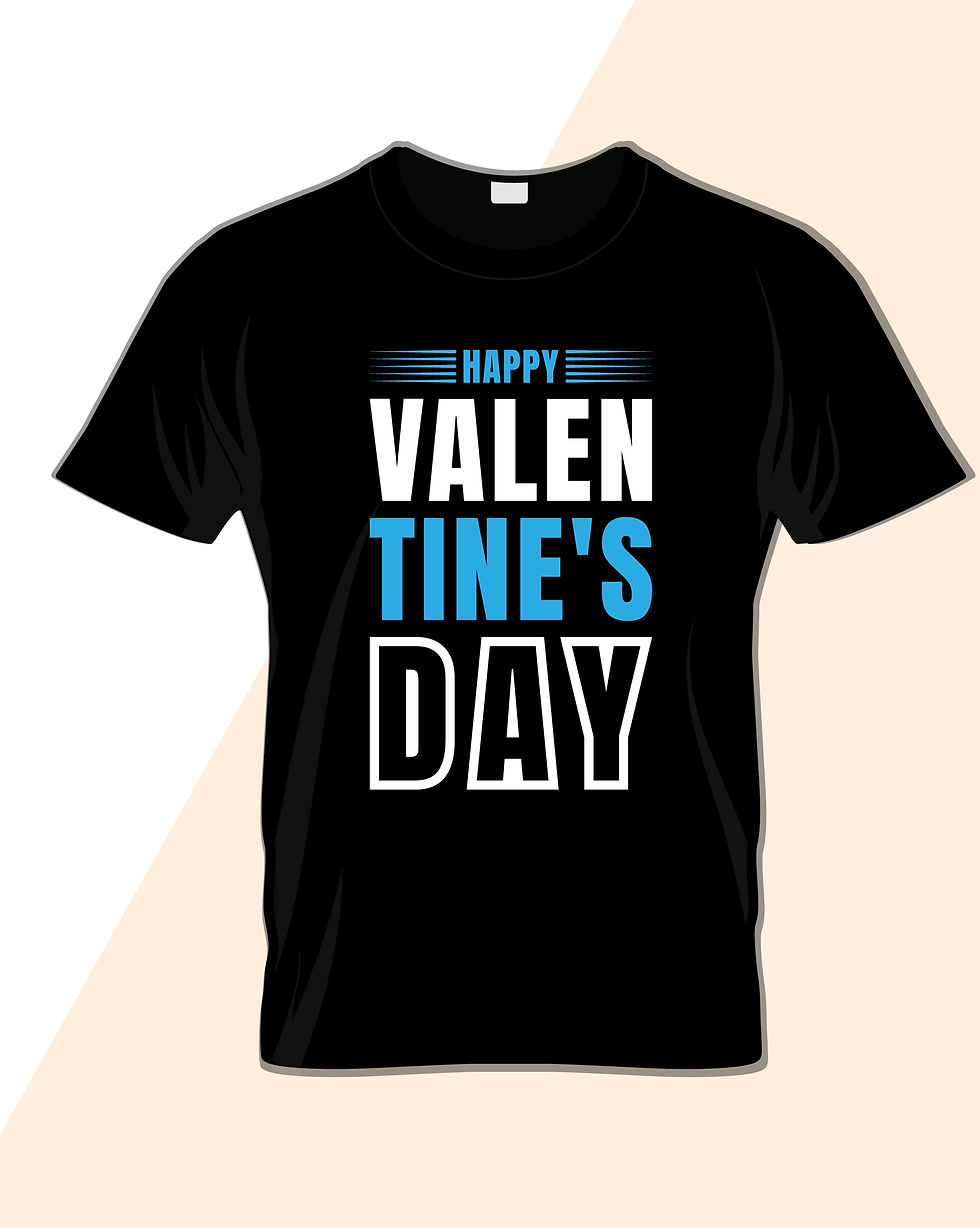Thumbnail: happy valentines day typography printed t shirts
