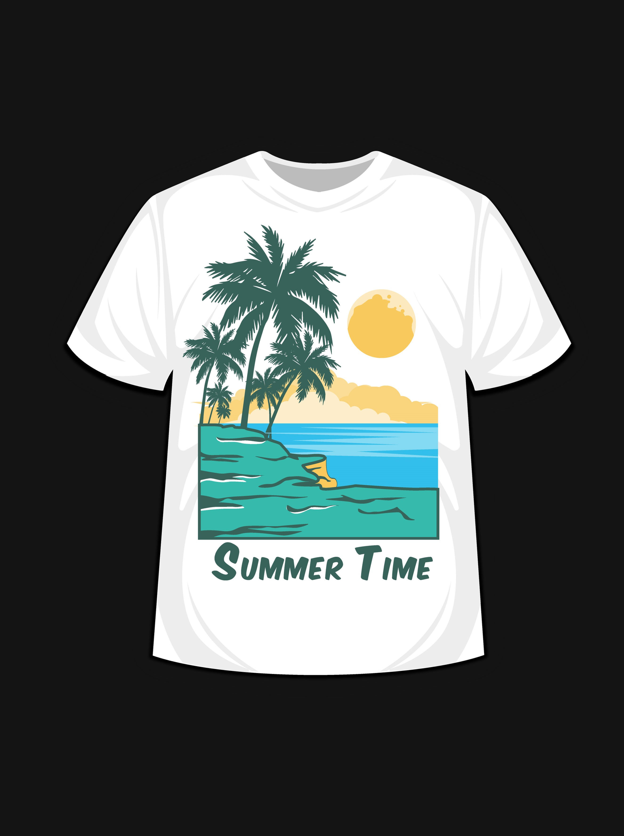 Summer time typography t shirt