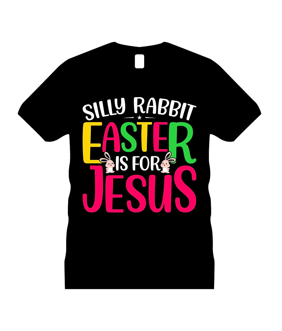silly rabbit easter is for jesus typography printed t shirts