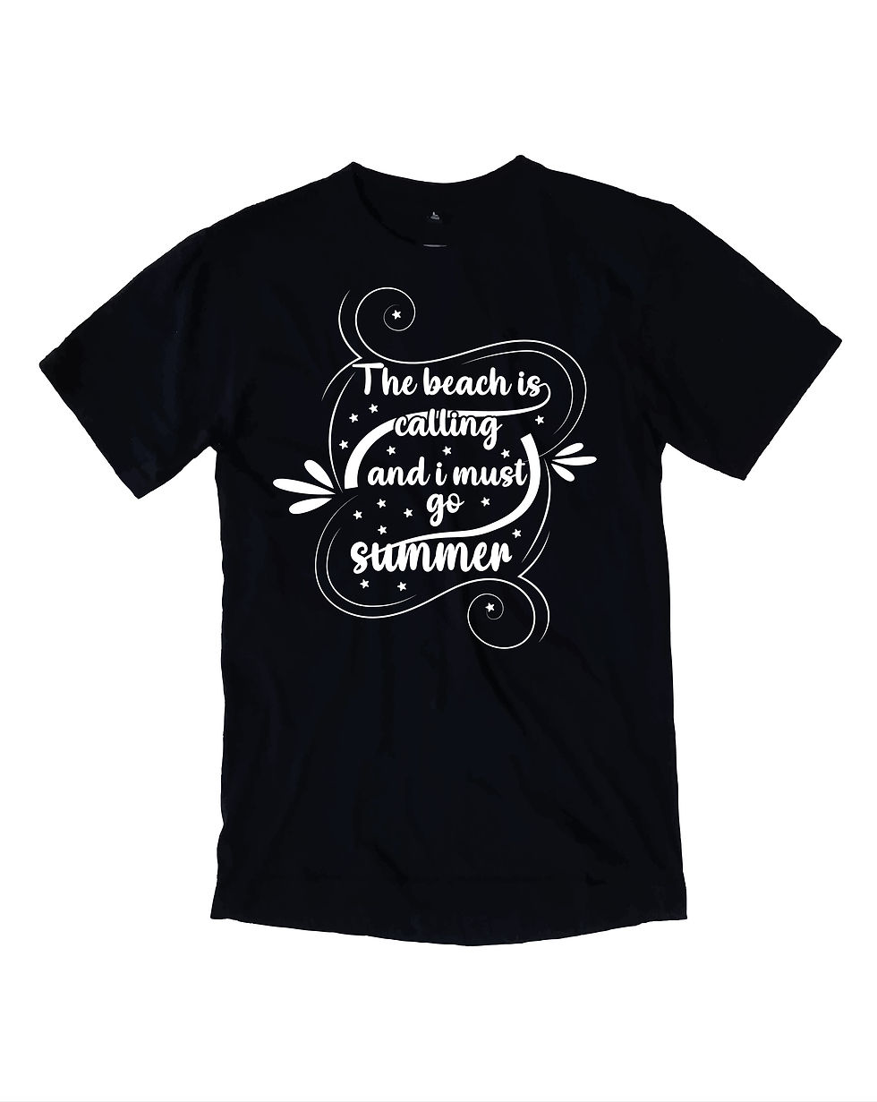 The beach is calling and i must go summer typography printed t shirts