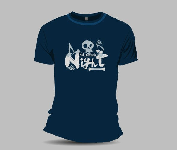 night halloween typography printed t shirts