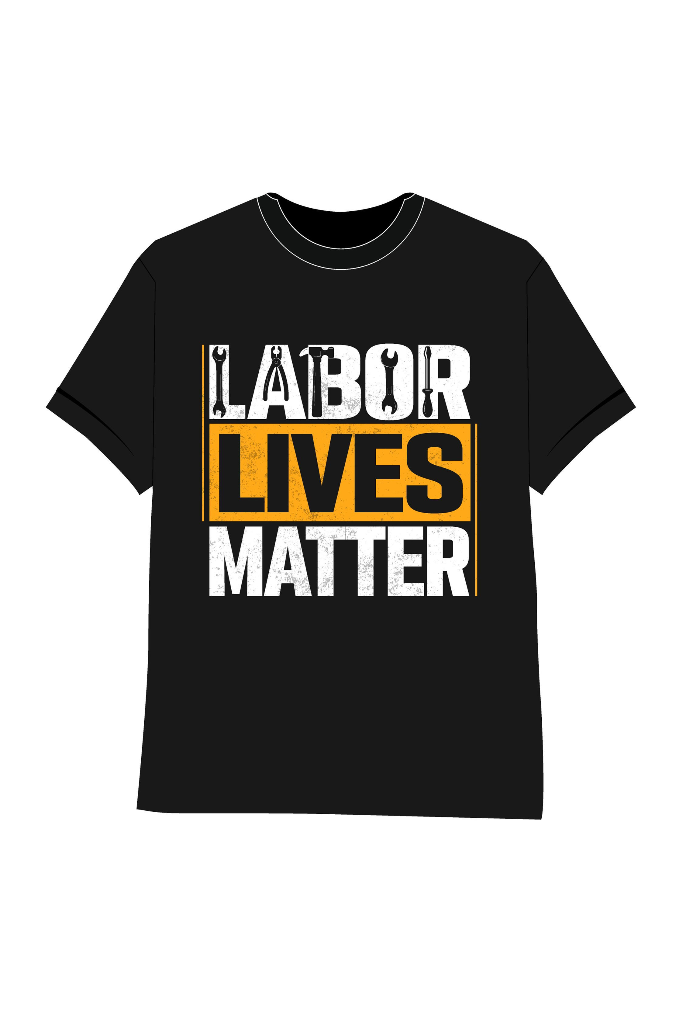 labor lives matter typography printed t shirts