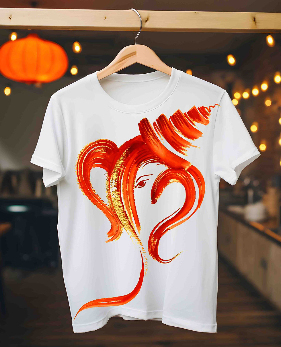 Thumbnail: Allahabad Full Graphic Ganesh Chaturthi T-Shirts: Sangam City’s Divine Festive