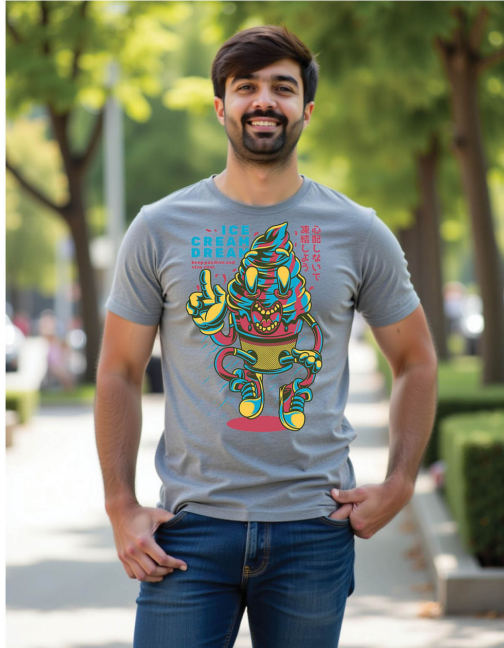 Thumbnail: Razor Dust Regular Streetwear Shirt with Sharp Dust Print Art