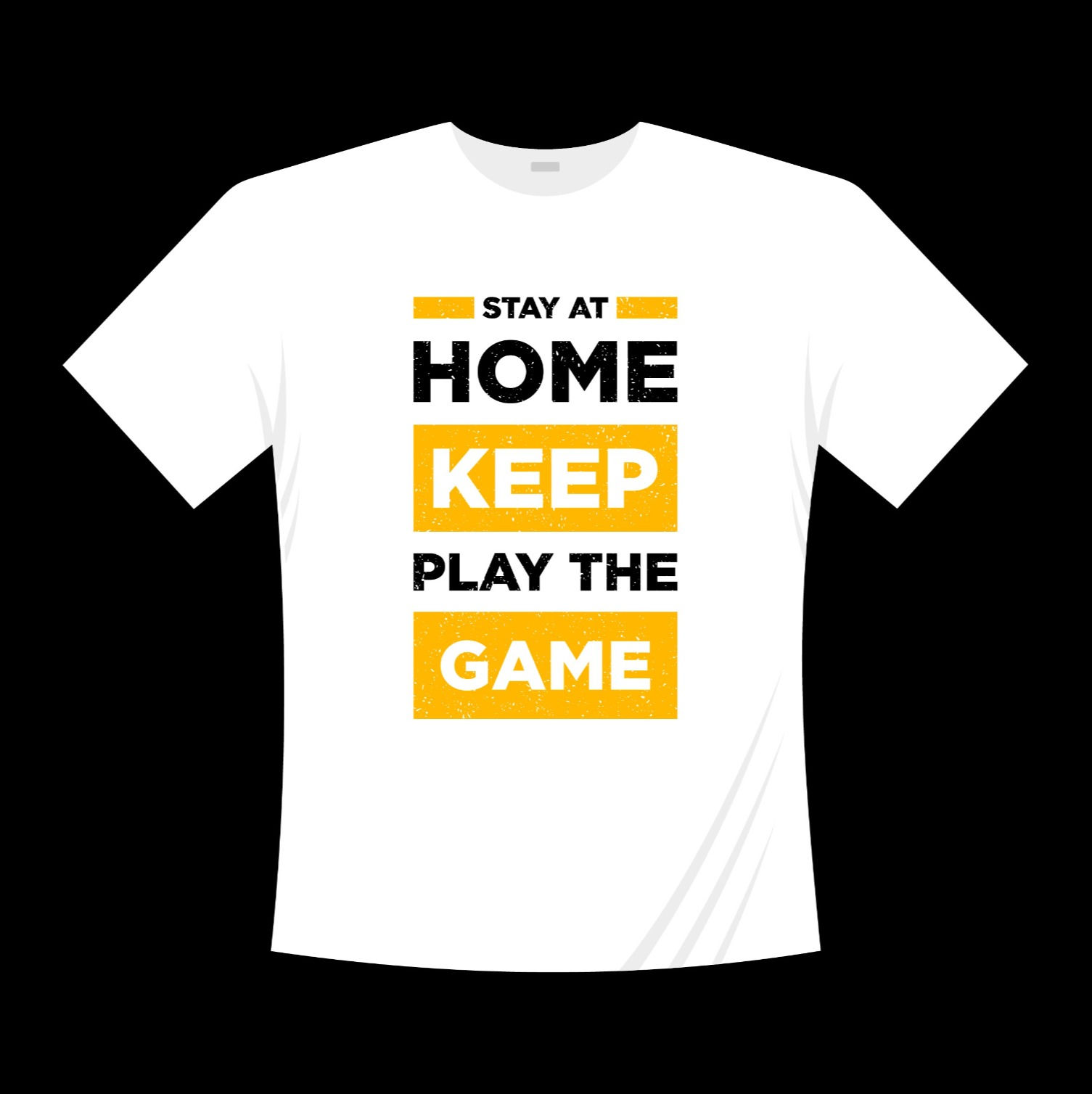 stay at home keep play th game typography printed t shirts