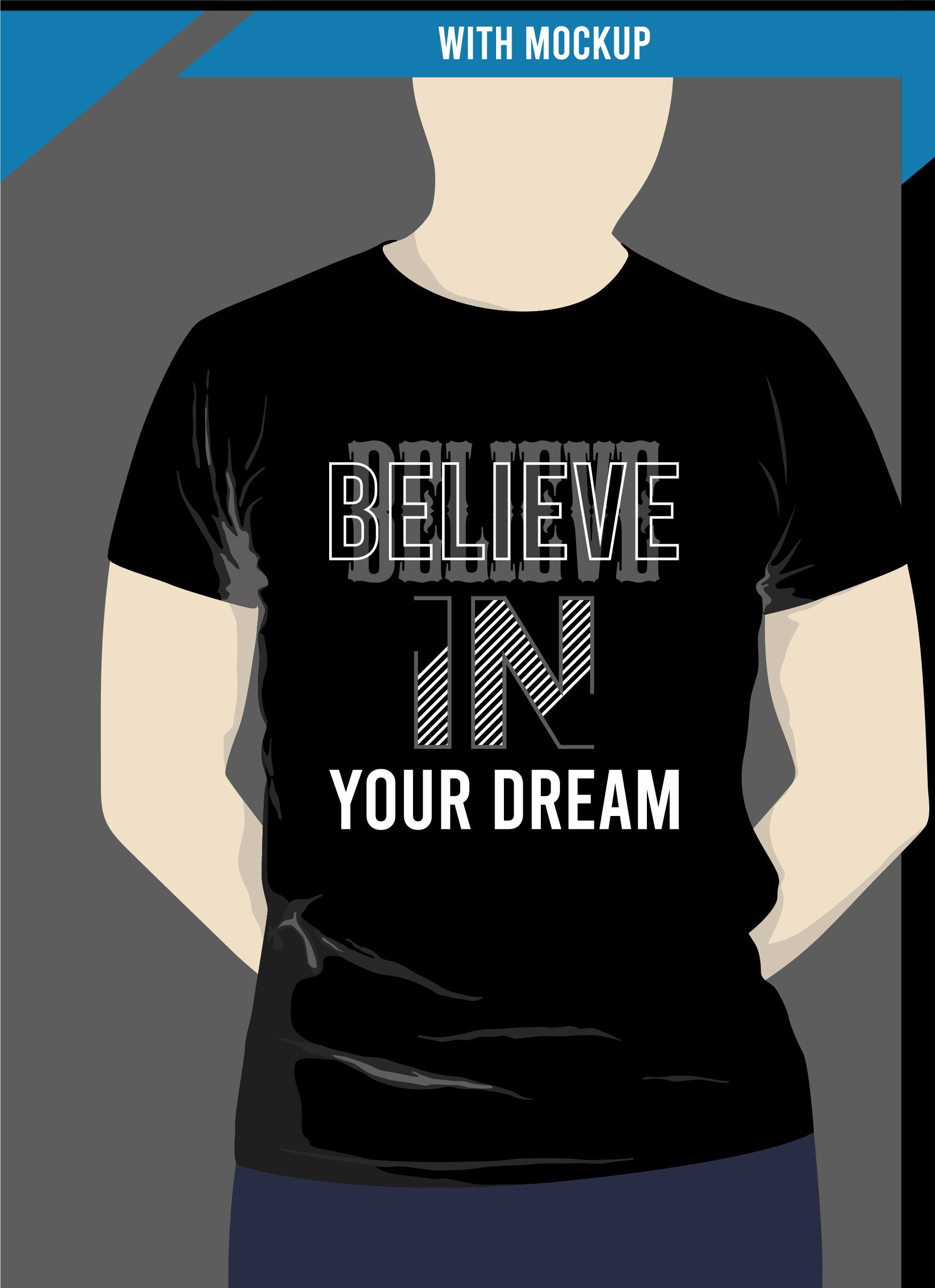 believe in your dream typography printed t shirts