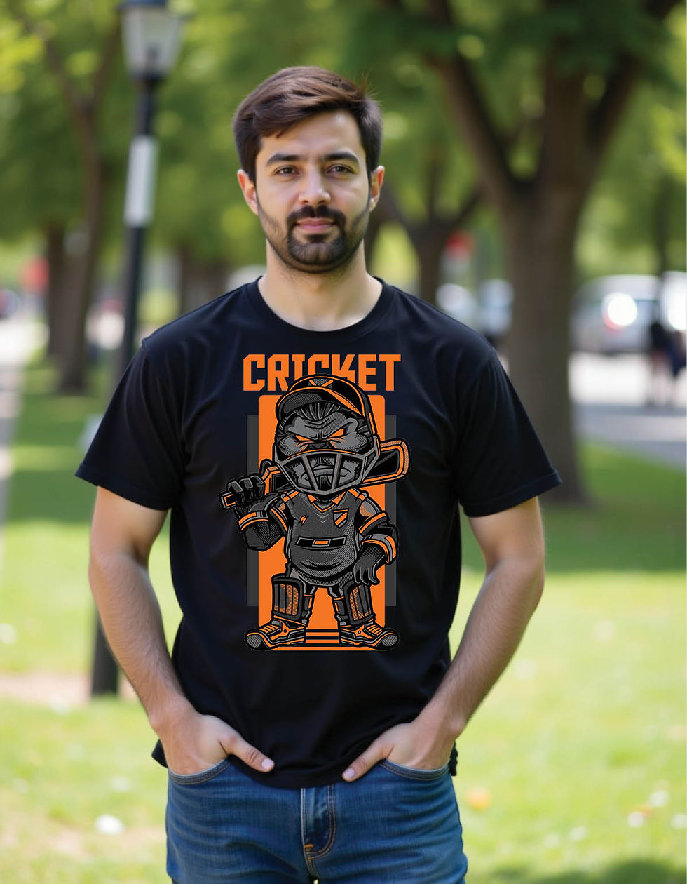 Chrome Fang Classic Tee with Metallic Wolf Graphic Design Ink