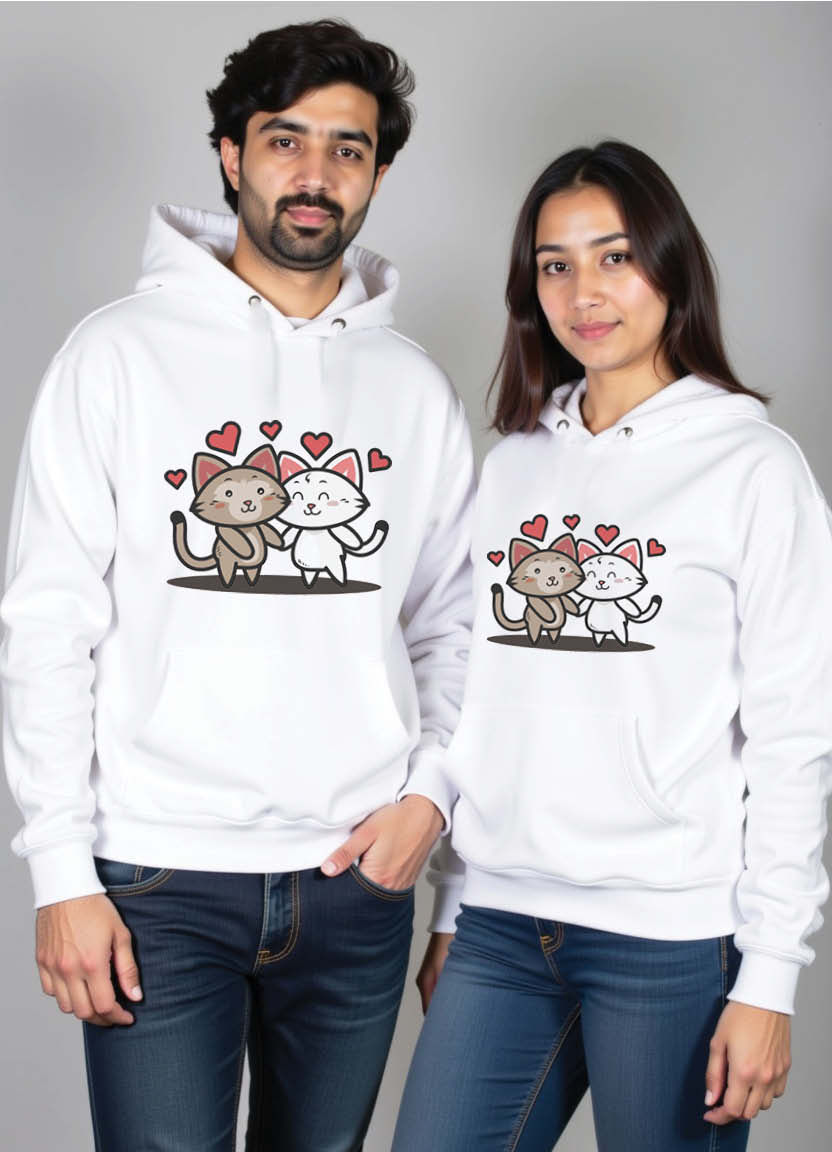 Our Love is the Real Deal” Printed Matching Hoodie with Simple Honest Message