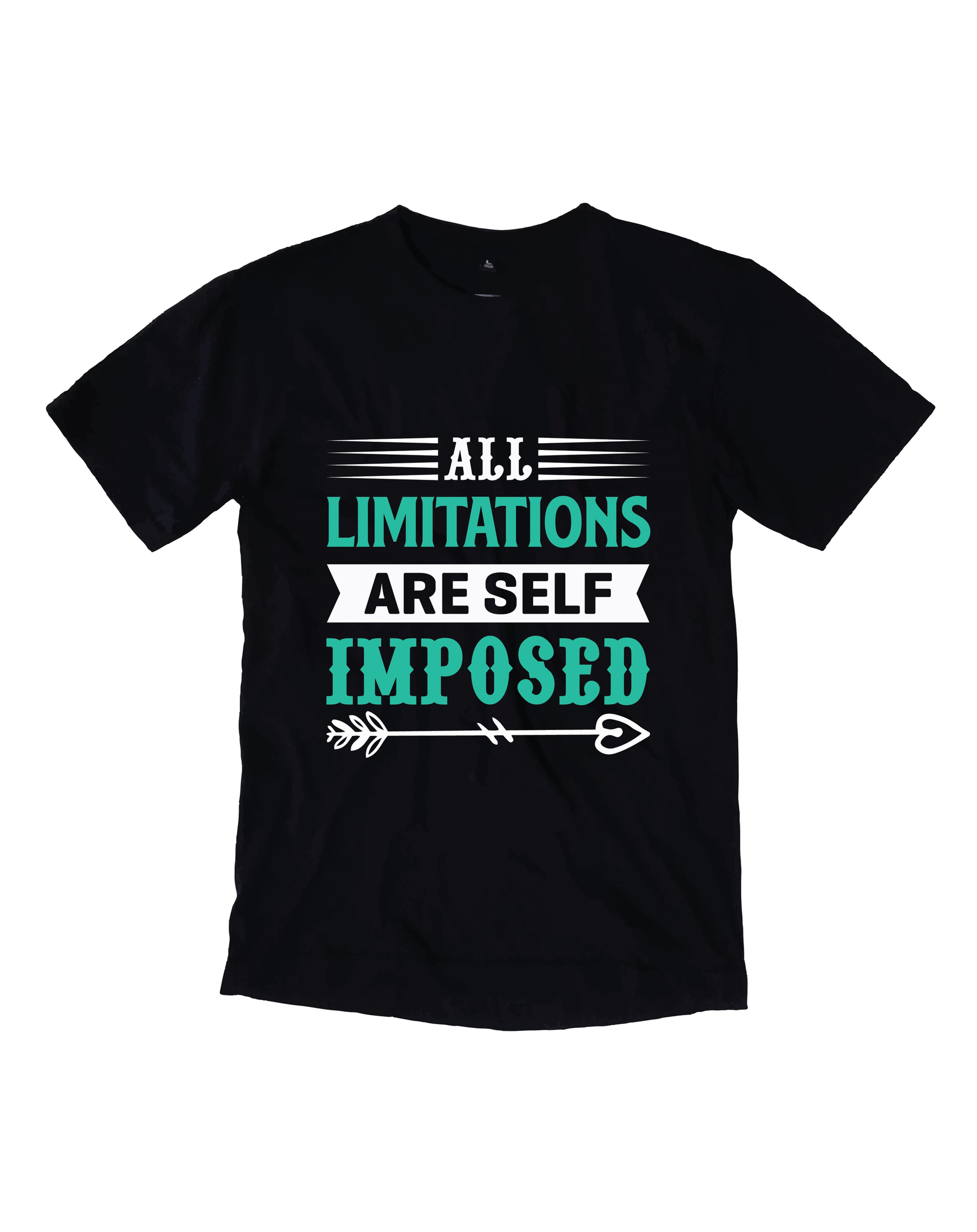 all limitations are self imposed printed t shirts motivational quotes t shirts