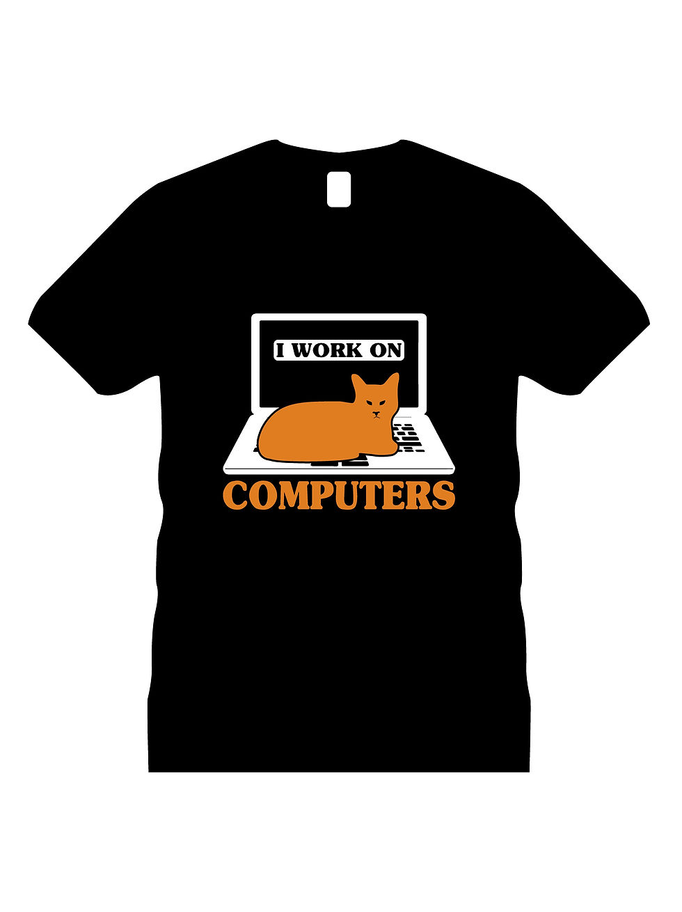 i work on computers graphic printed t shirt.