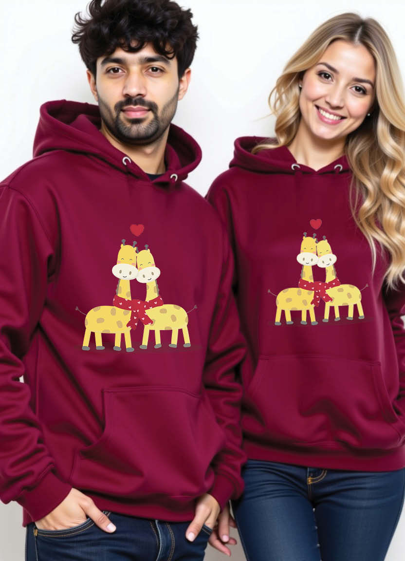 Thumbnail: Always and Forever Matching Couple Hoodies – True Love Inspired Sweatshirt Pair