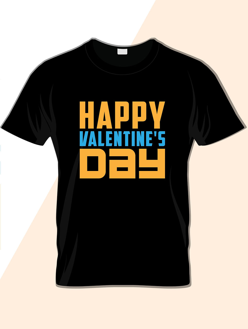 Thumbnail: happy valentines day typography printed t shirts