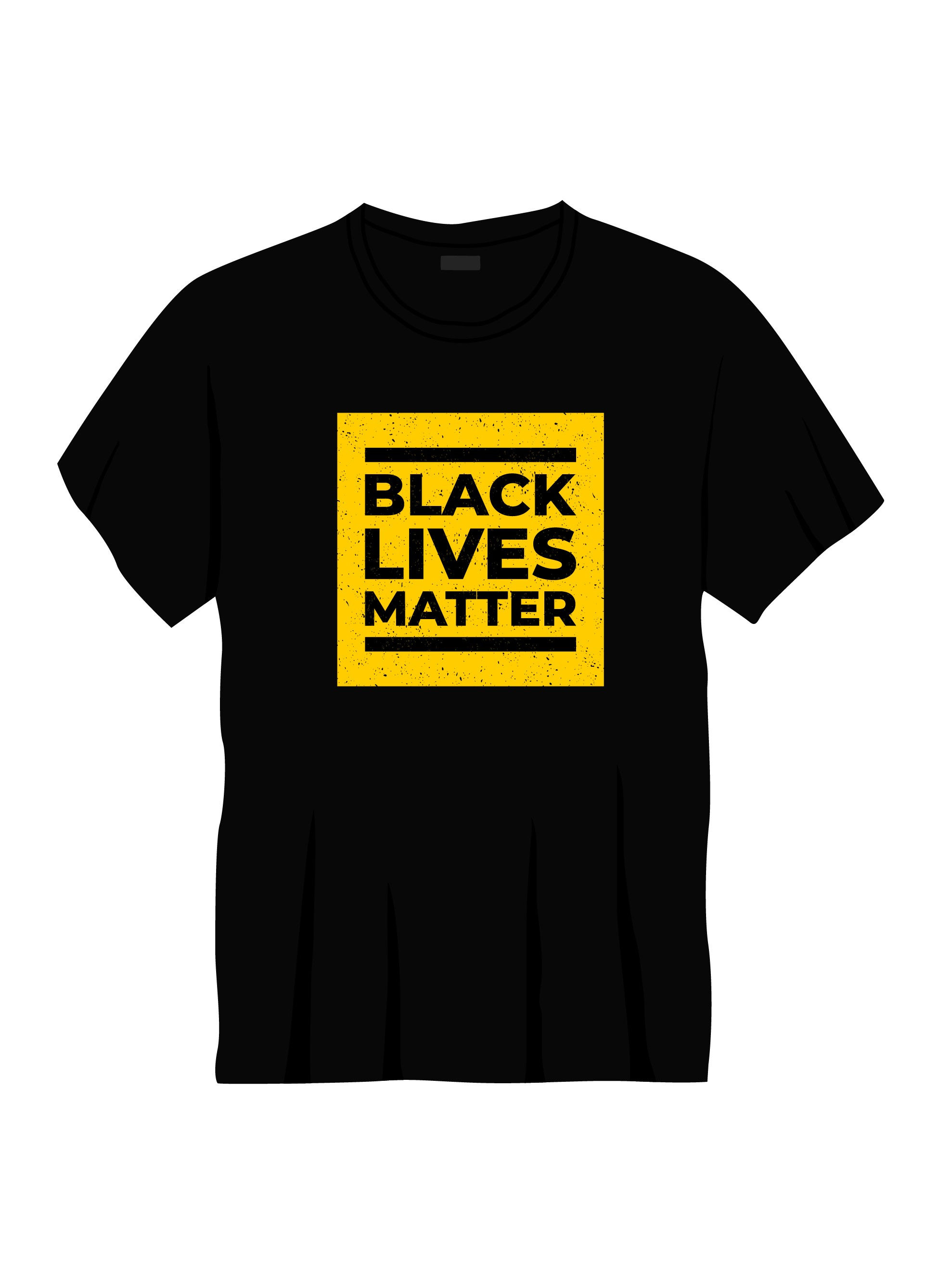 black lives matter typography printed t shirts