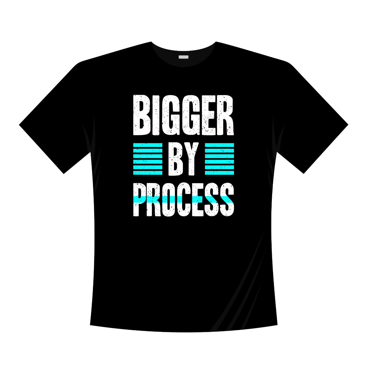 bigger by process typography printed t shirts