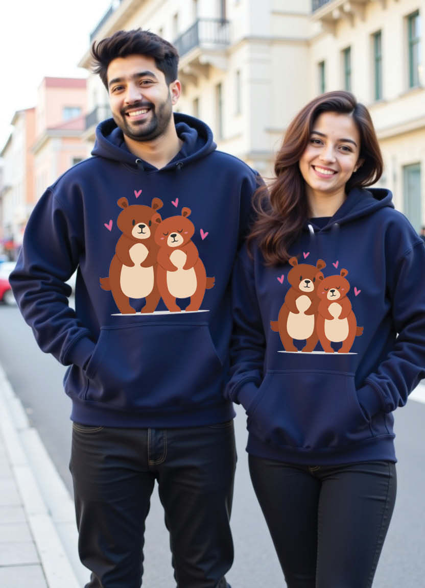 Thumbnail: No Matter Where I Am, I’m Always Thinking of You” Printed Couple Hoodie