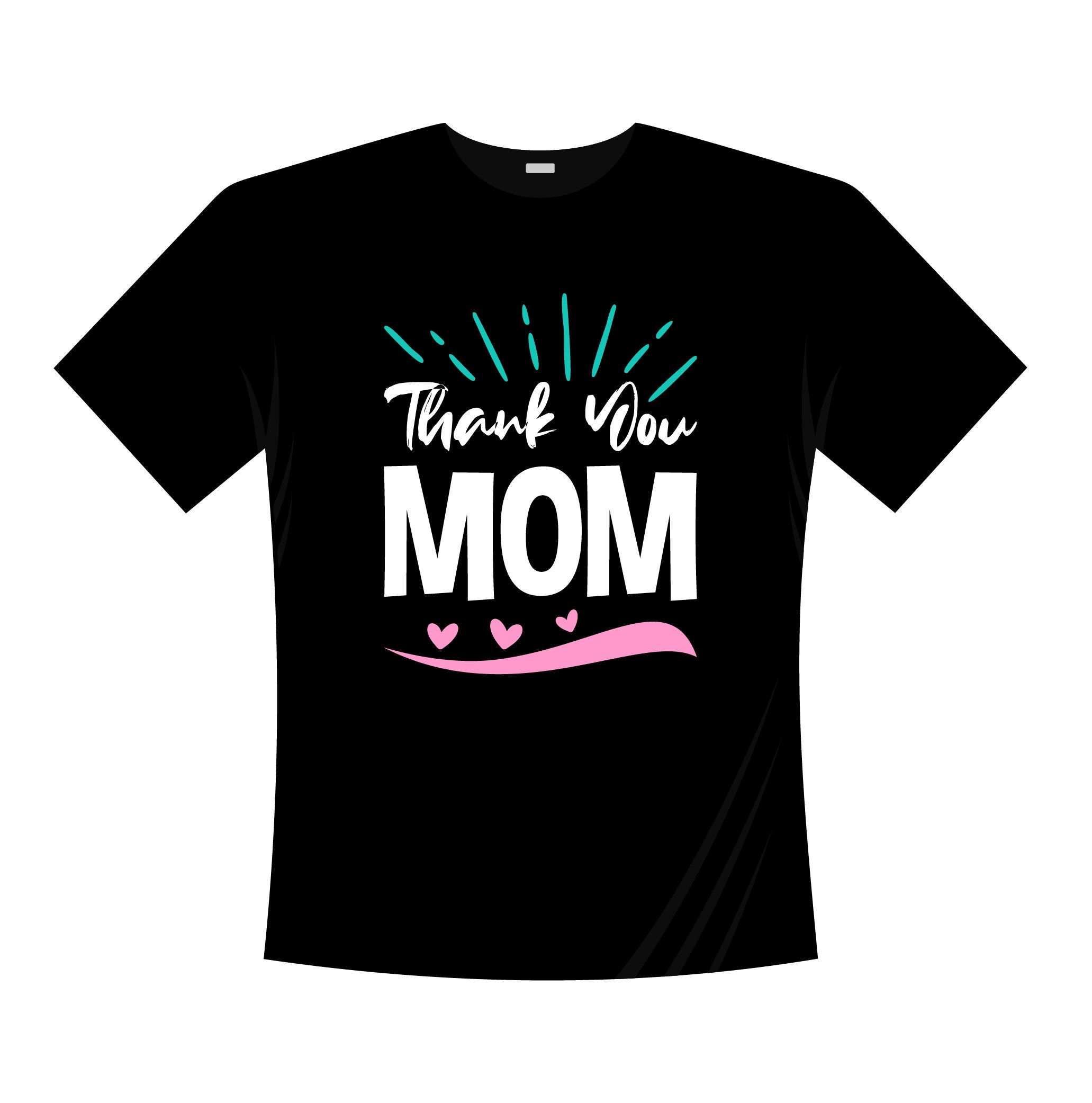 thank you mom typography printed t shirts