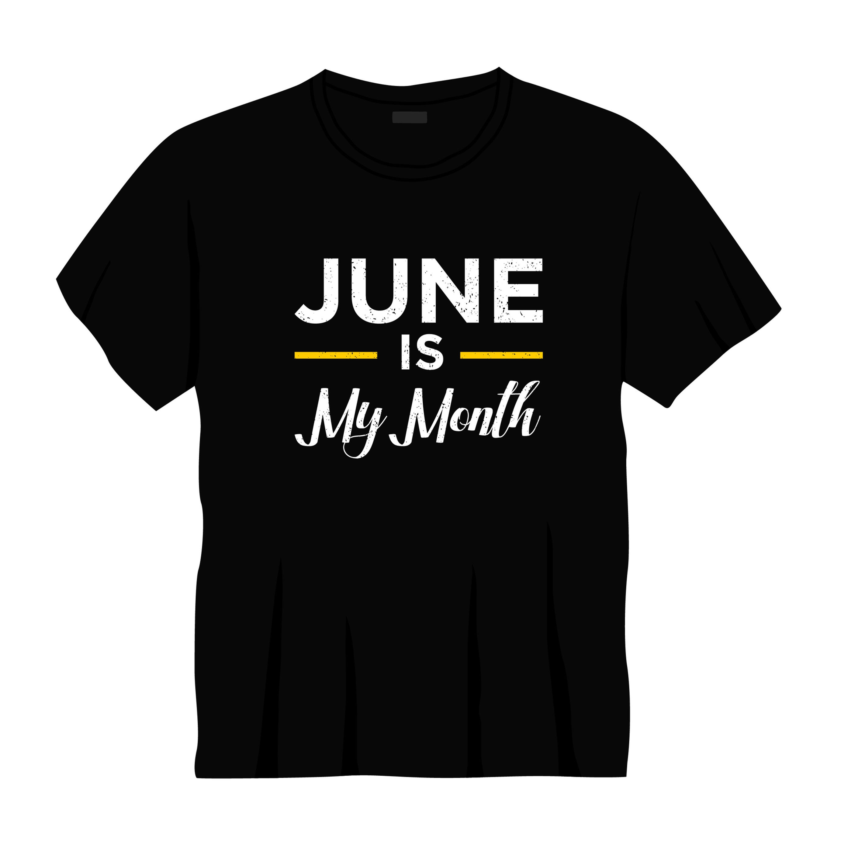 june is my month typography printed t shirts