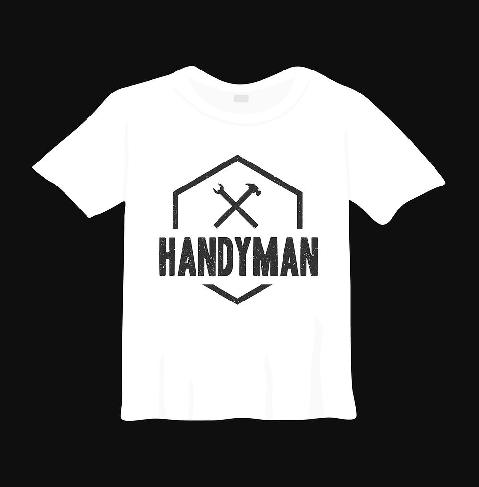Thumbnail: handyman typography printed t shirts