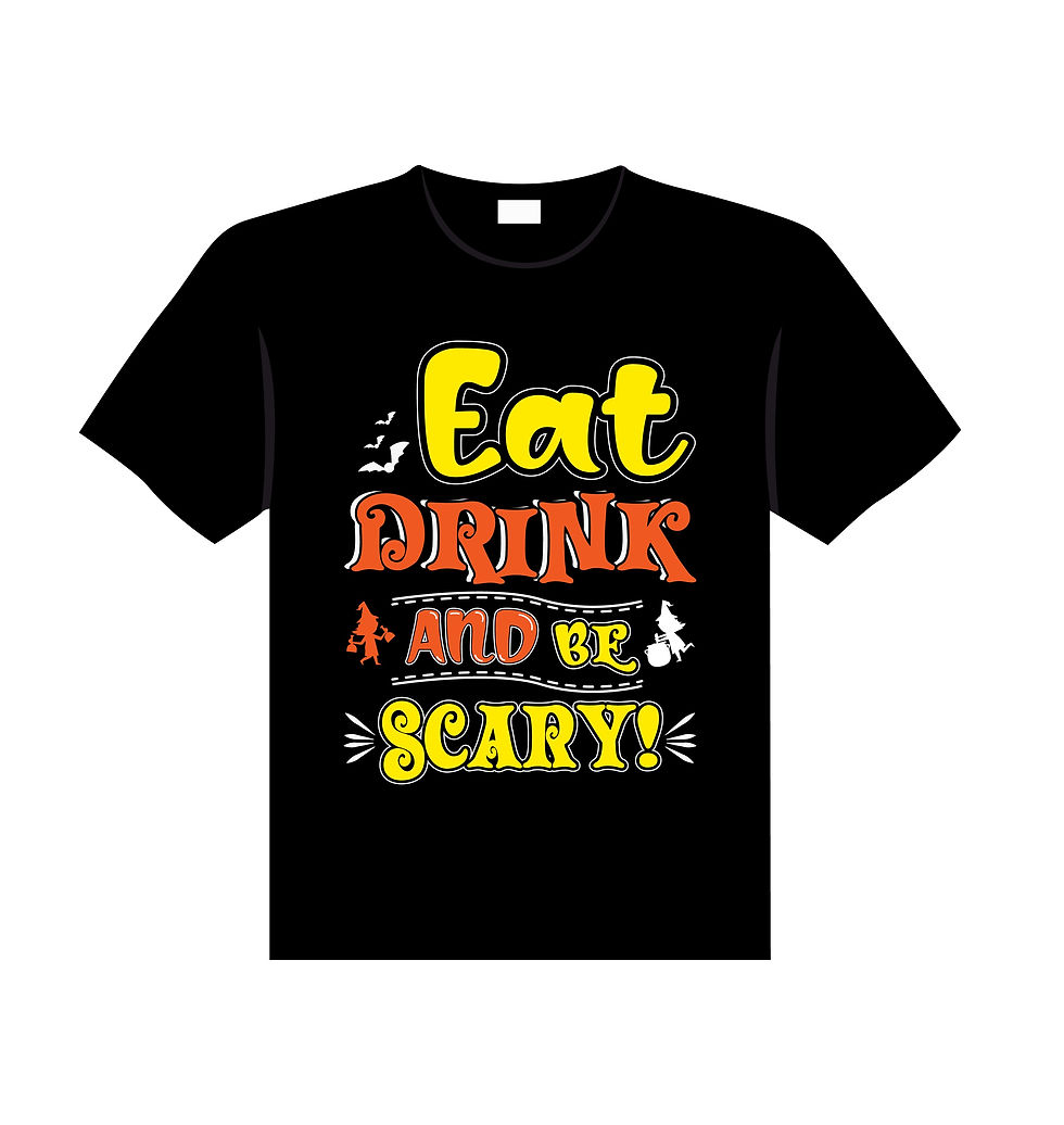 eat drink and be scary typography t shirt eat drink t shirt