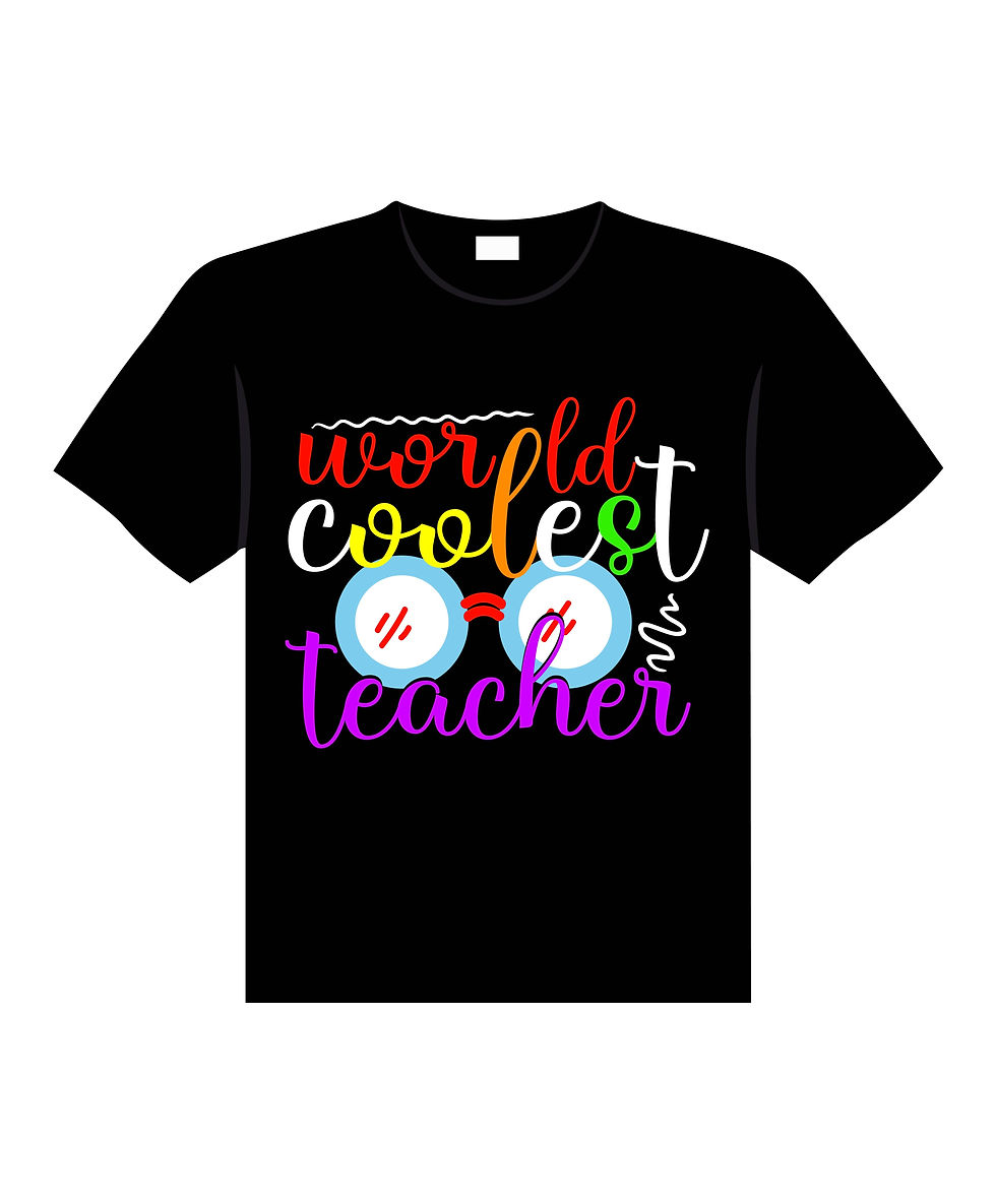 world coolest teacher typography printed t shirts