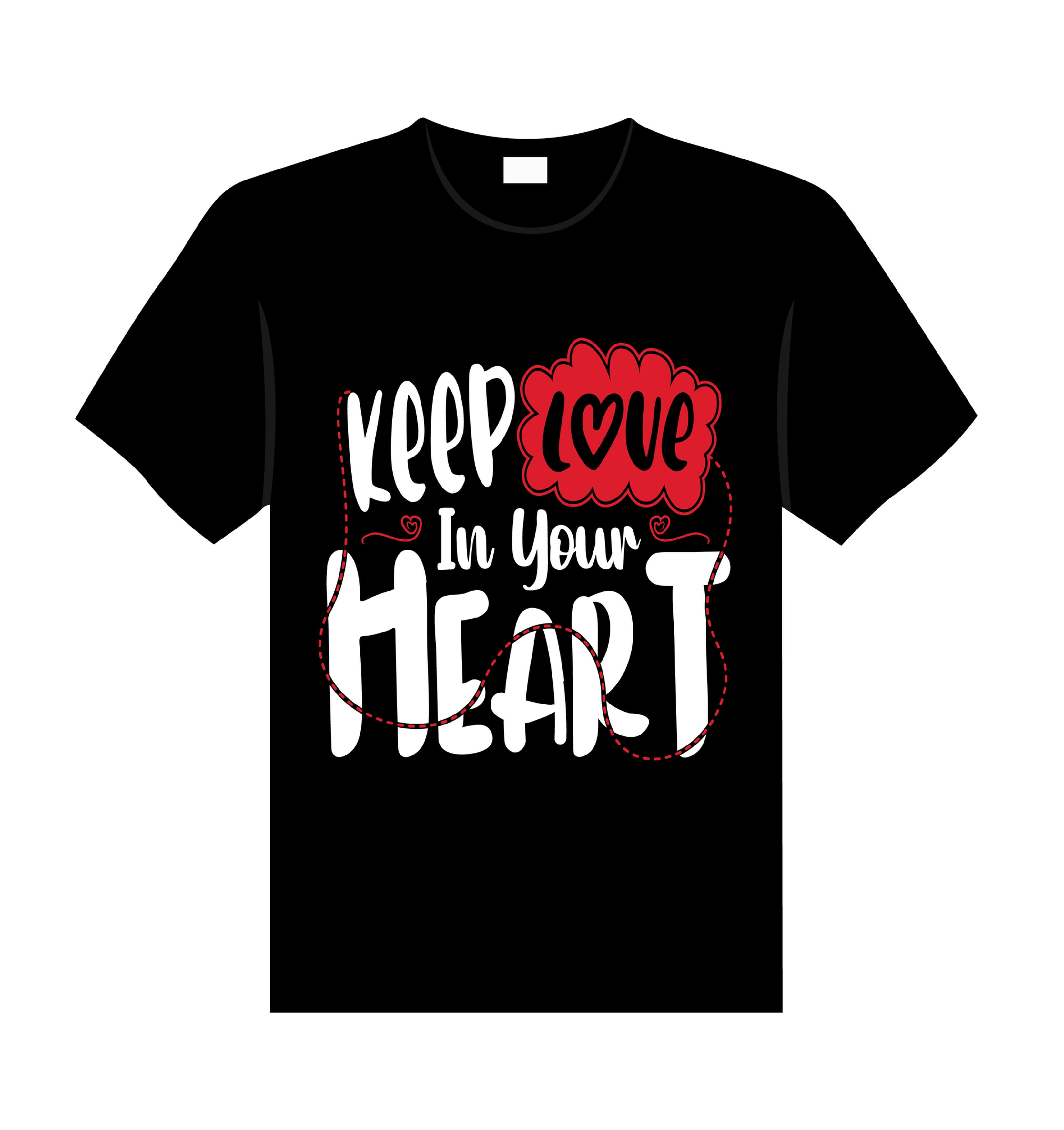 keep love in your heart typography printed t shirts love printed t shirts