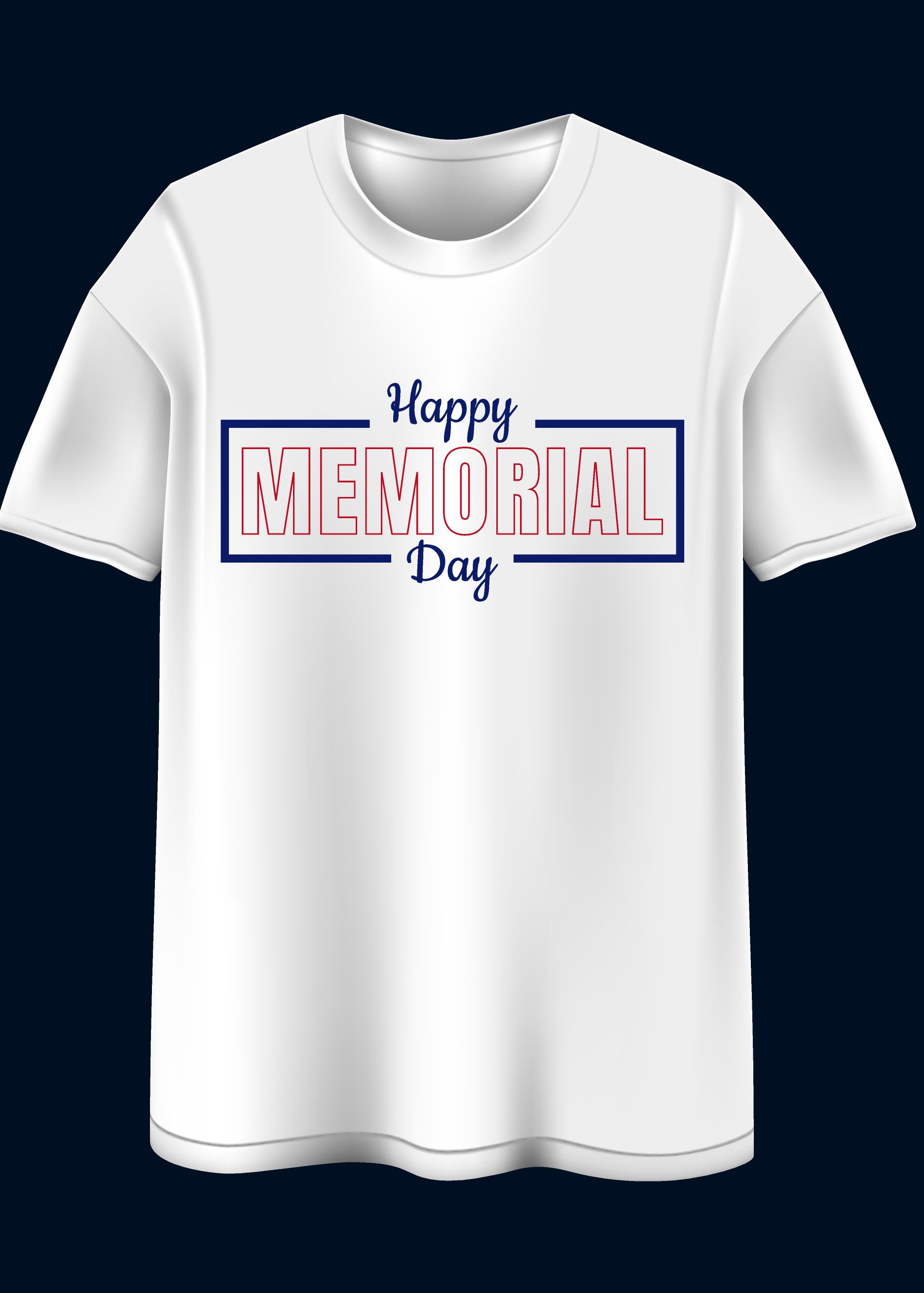 happy memorial day typography printed t shirts