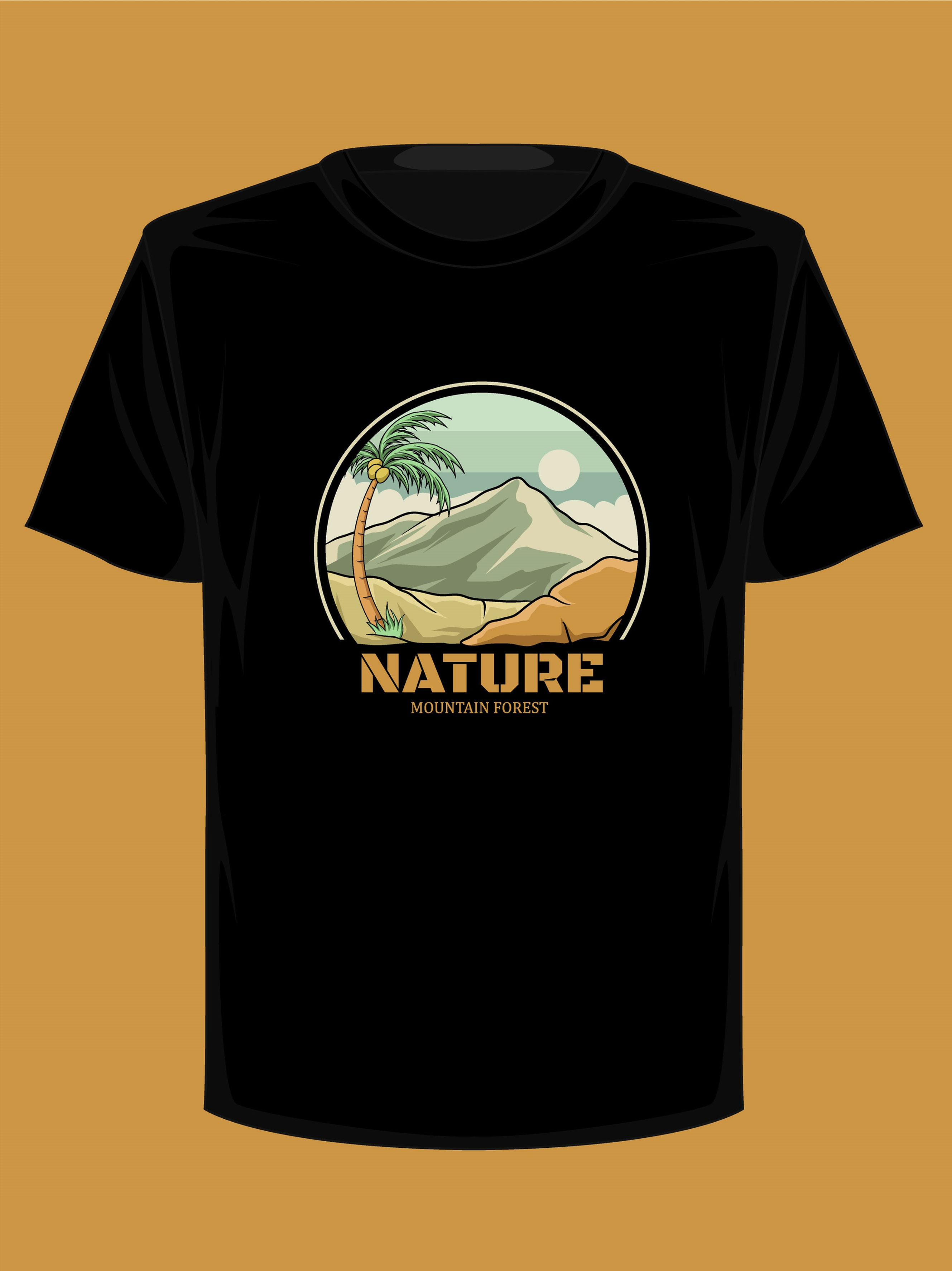 nature mountain forest graphic t shirt