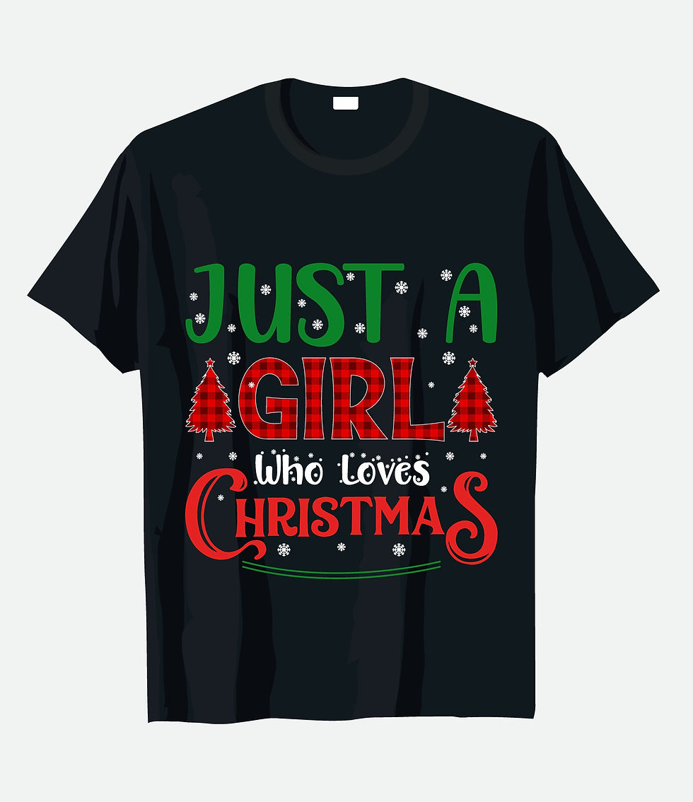Thumbnail: t shirt with merry christmas just girl who loves wine christmas t shirt