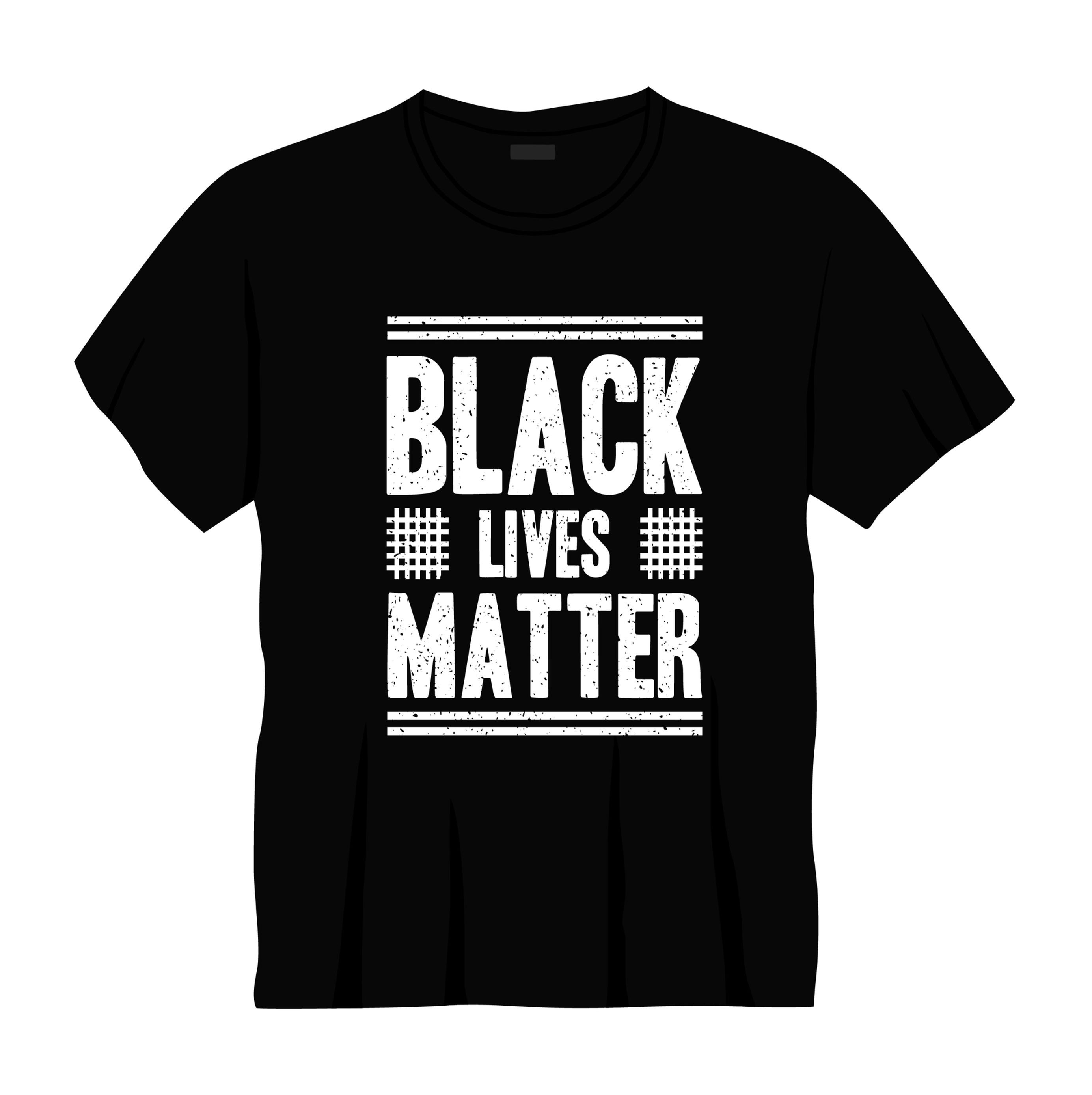 black lives matter typography printed t shirts