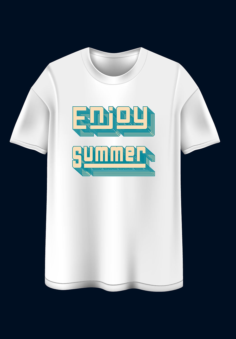 Enjoy summer typography printed t shirts