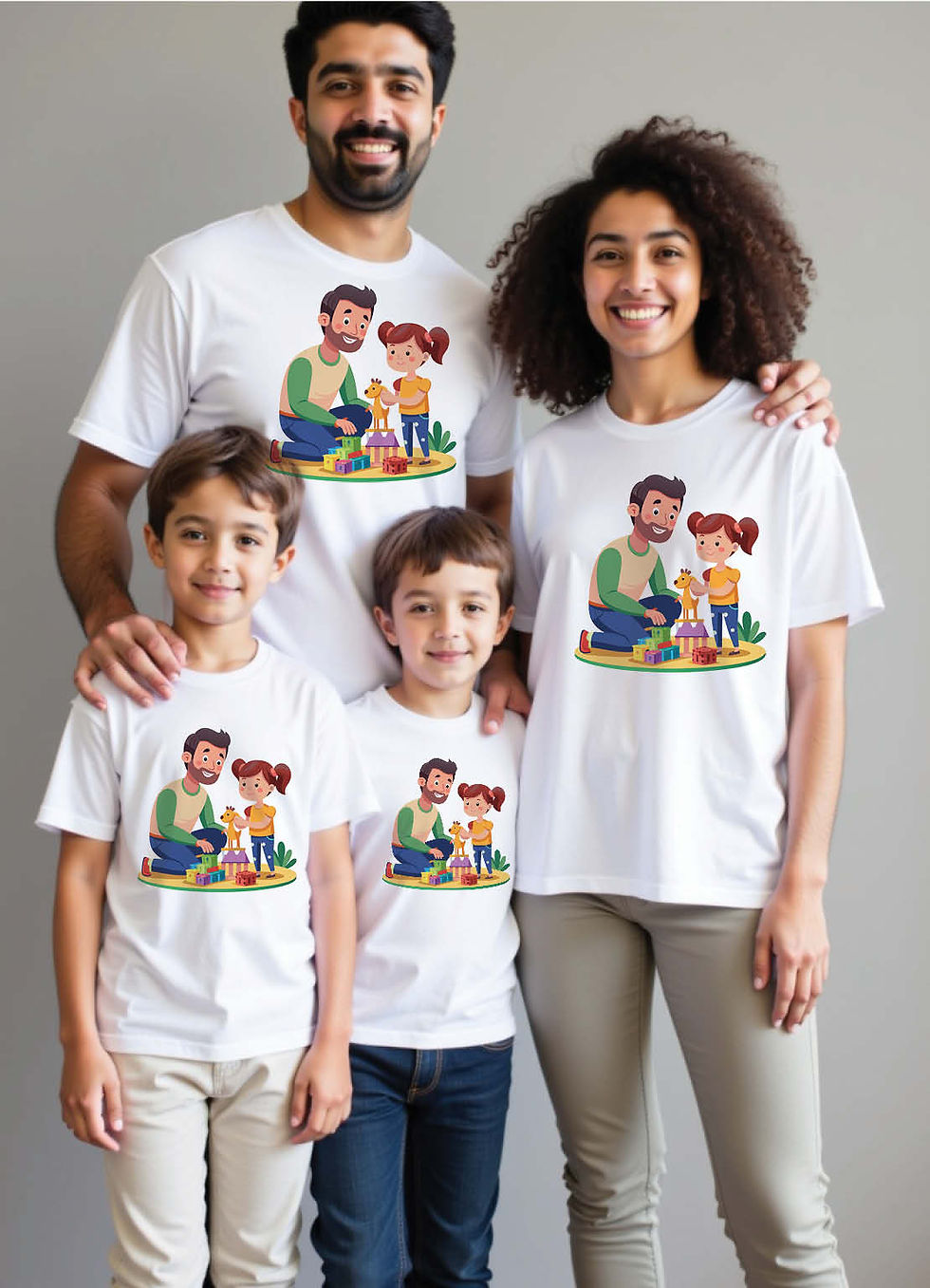 Chennai Alwarpet Family Matching T-Shirts – Elegant Prints for the Whole Family