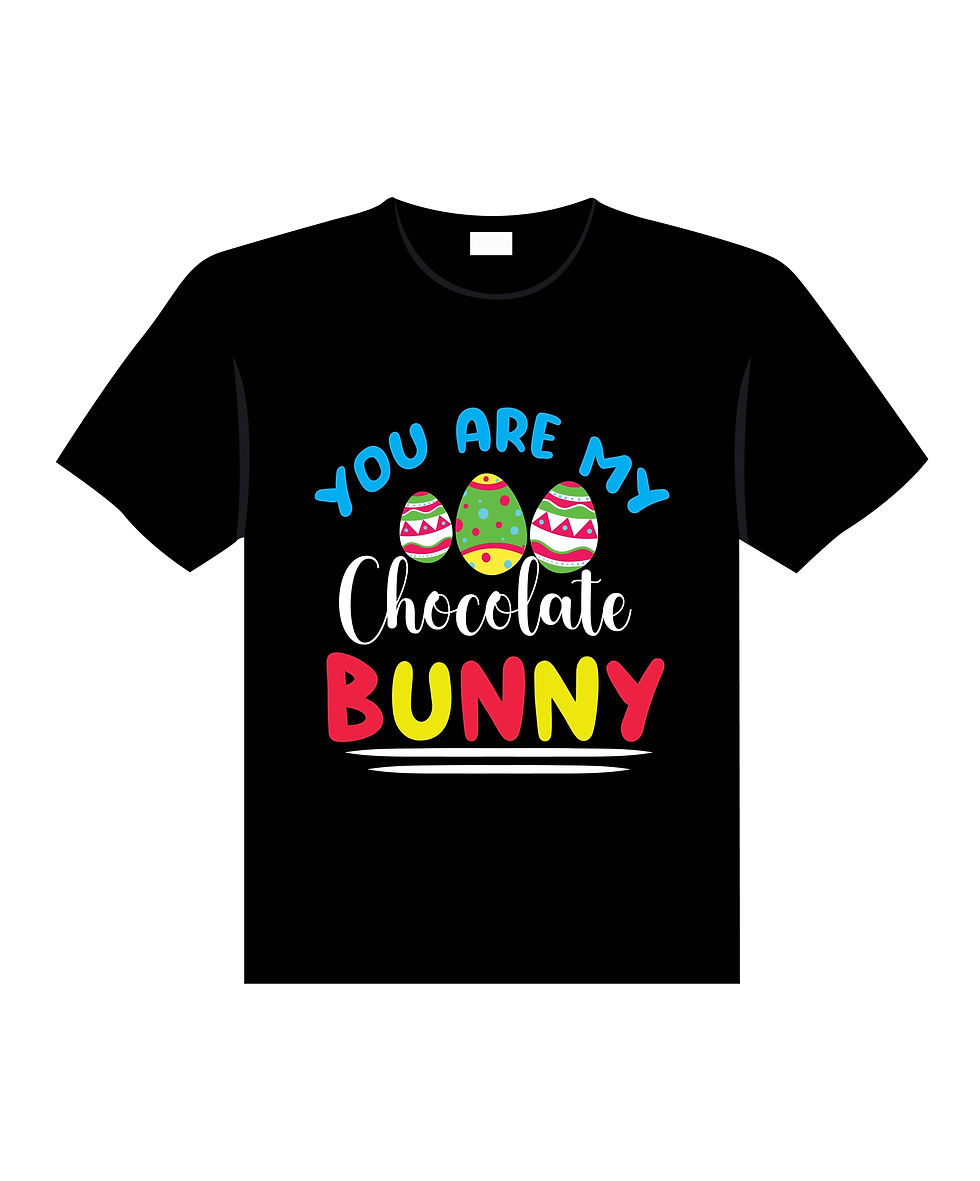 you are my chocolate bunny typography printed t shirts