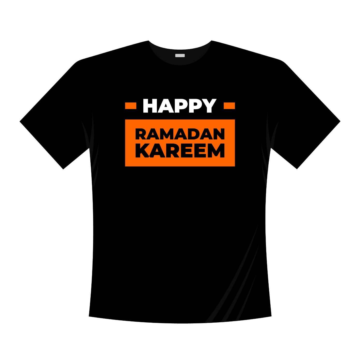 happy ramadan kareem typography printed t shirts