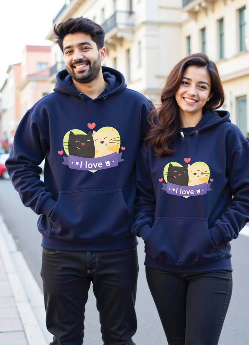 Navrangpura Romance – Matching Couple Hoodies for Garba-Ready Gujarati Couples