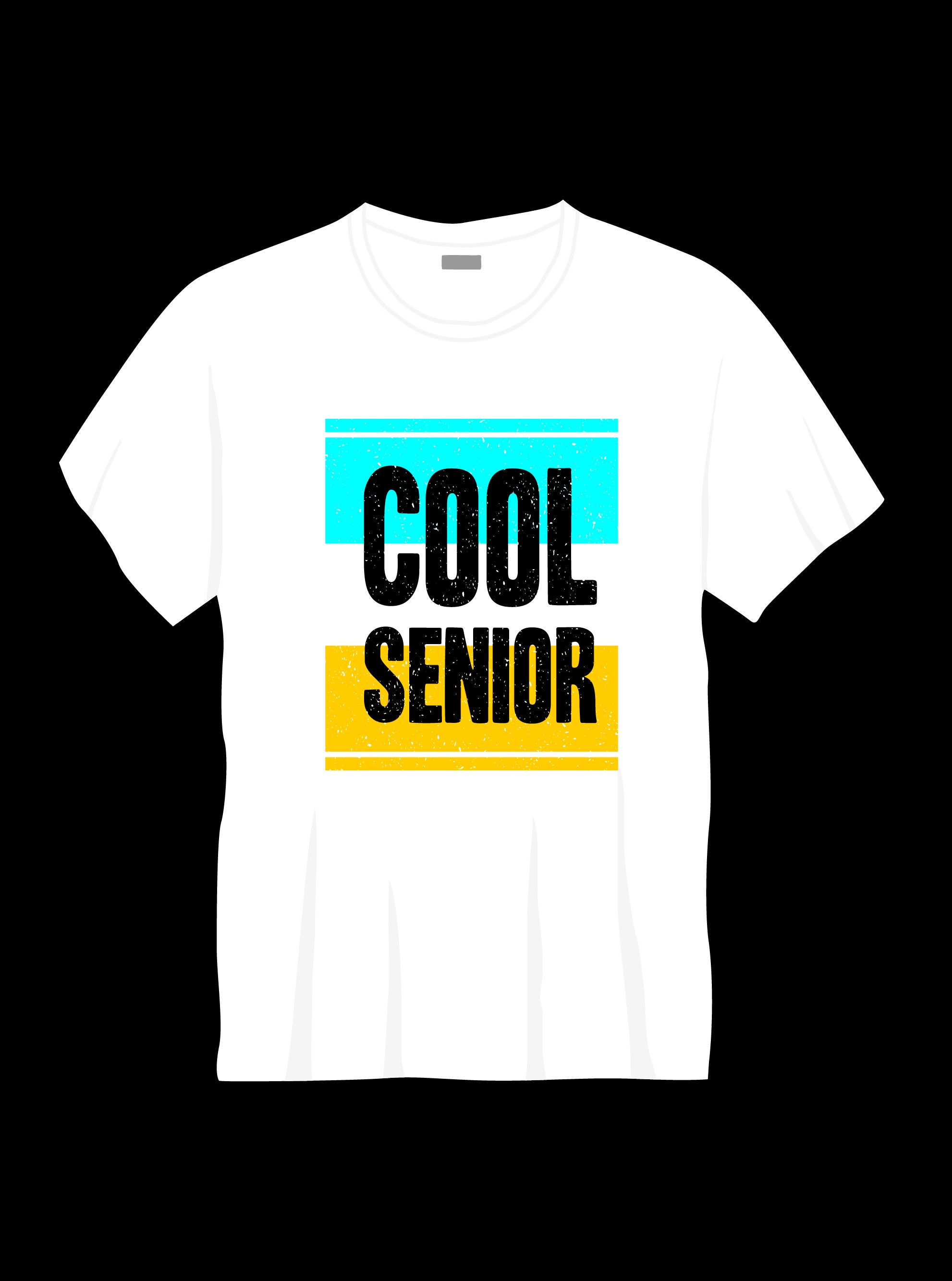 cool senior typography printed t shirts