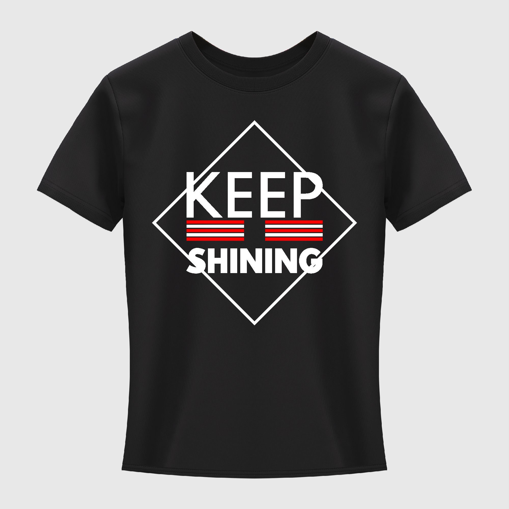 keep shining typography printed t shirts