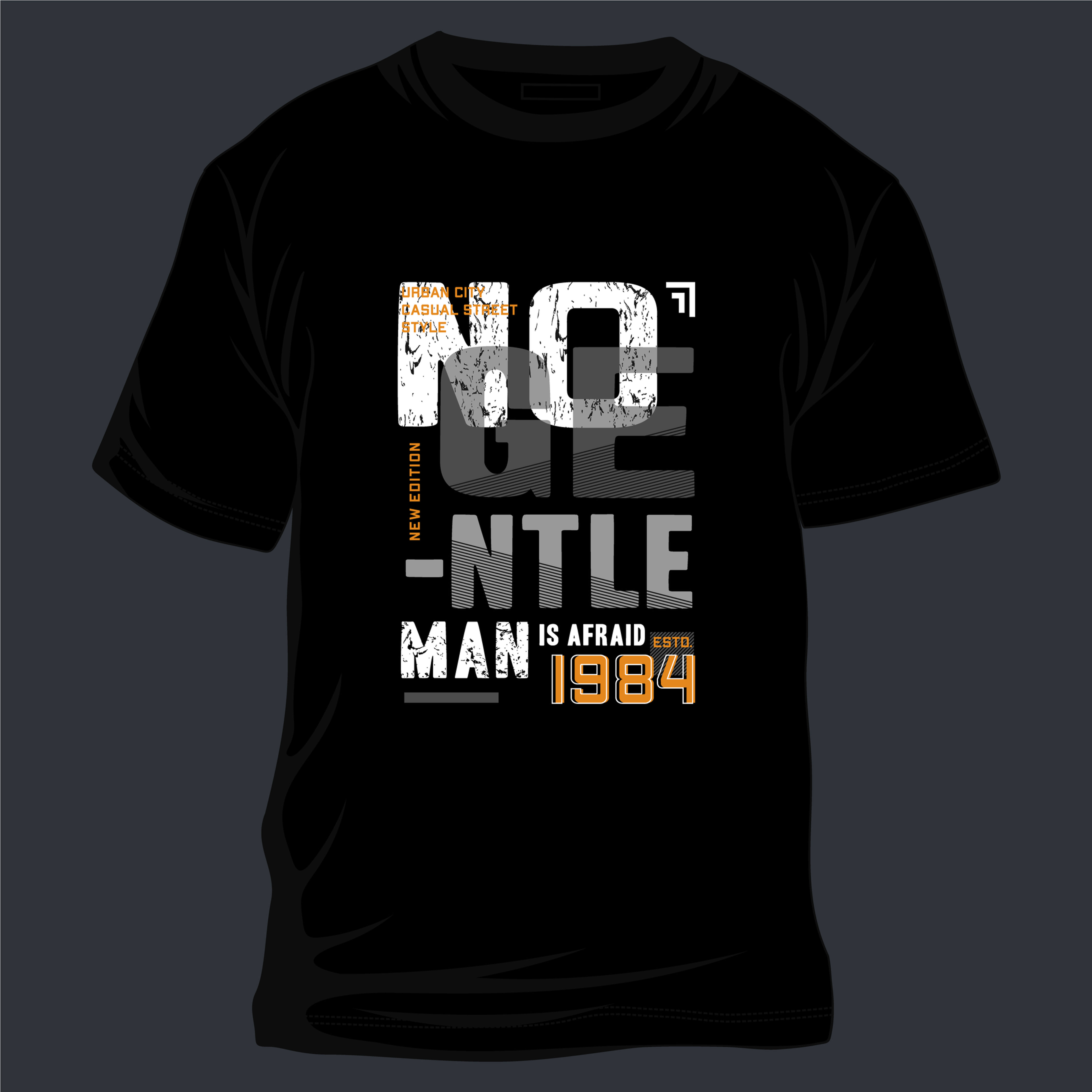 no gentle man typography printed t shirts
