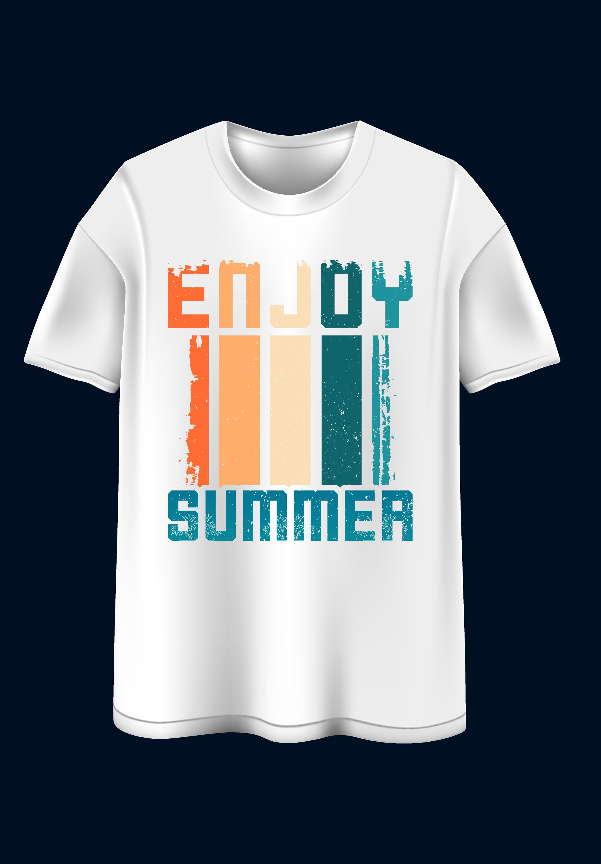Enjoy summer typography printed tshirts
