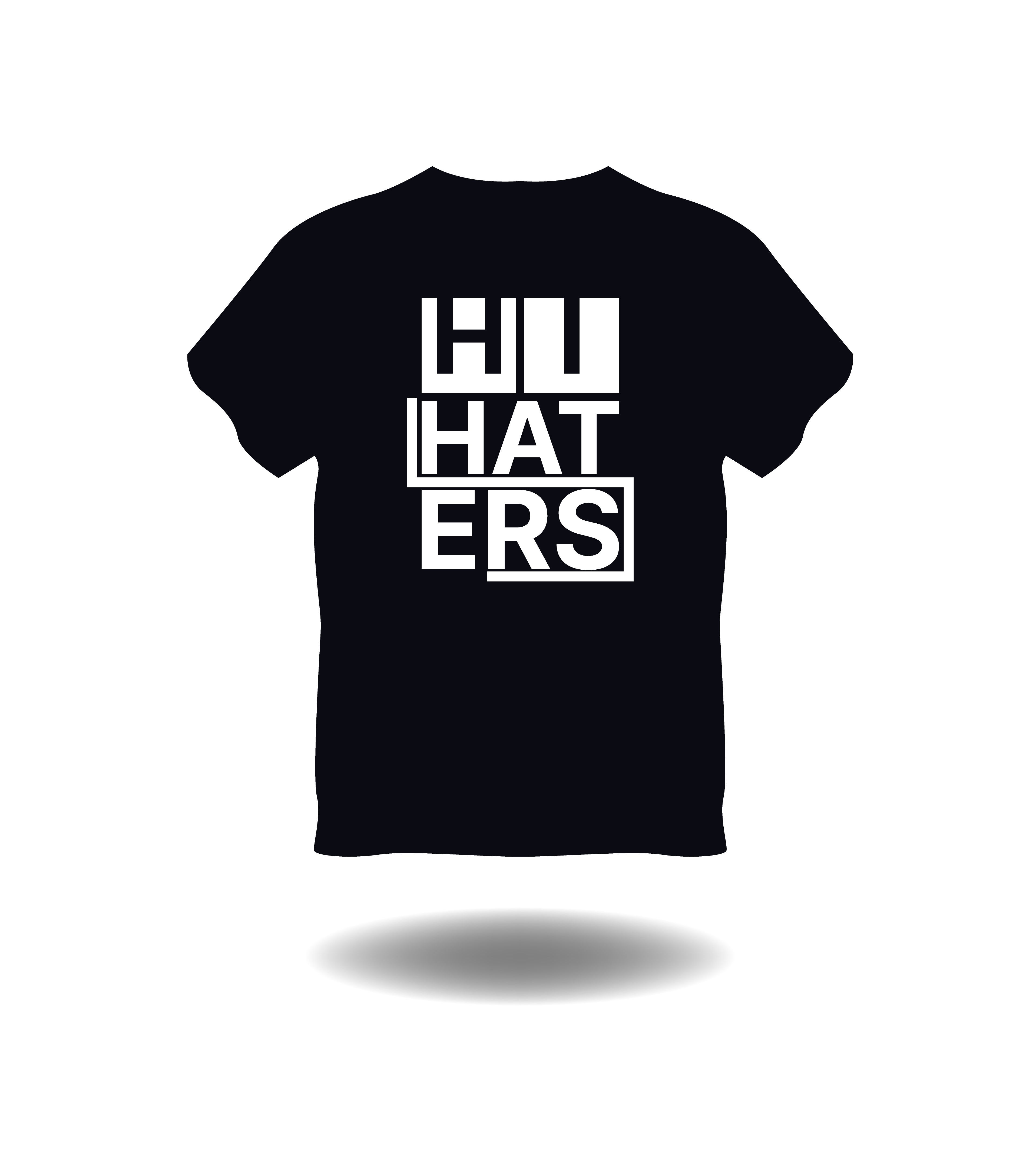 haters typography printed t shirts